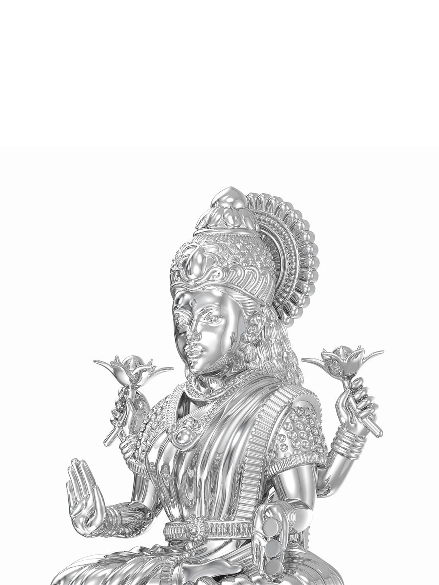Sri Jagdamba Pearls 0.8 Silver Vishnu Idol