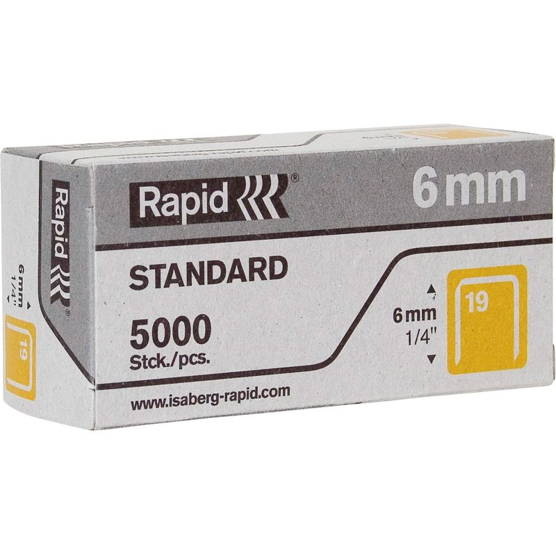 Rapid Fine Wire Staples No. 19 1/4"L 5000/BX Gray 23391100