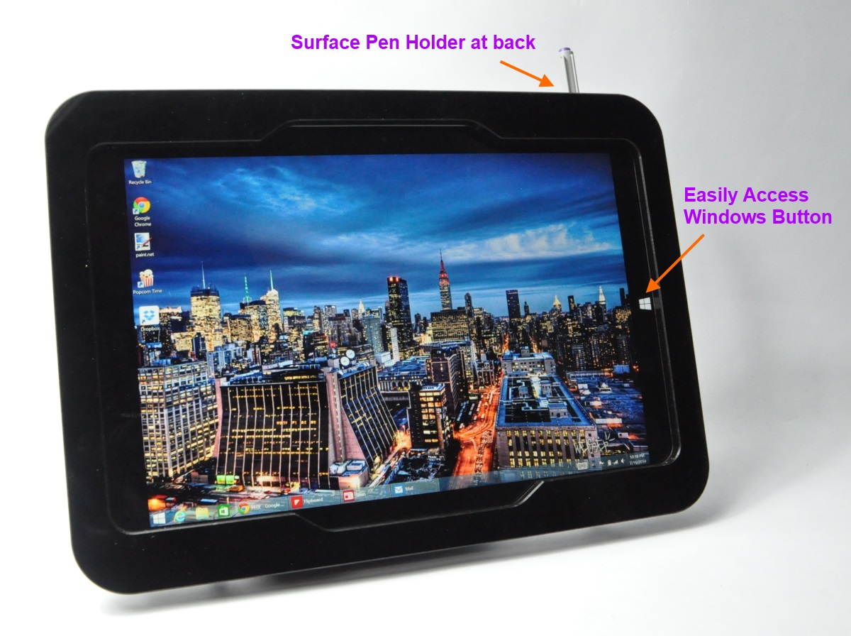 MS Surface Pro 3 Clear Acrylic Desktop Stand for Store Display, Show Display, Kiosk, POS