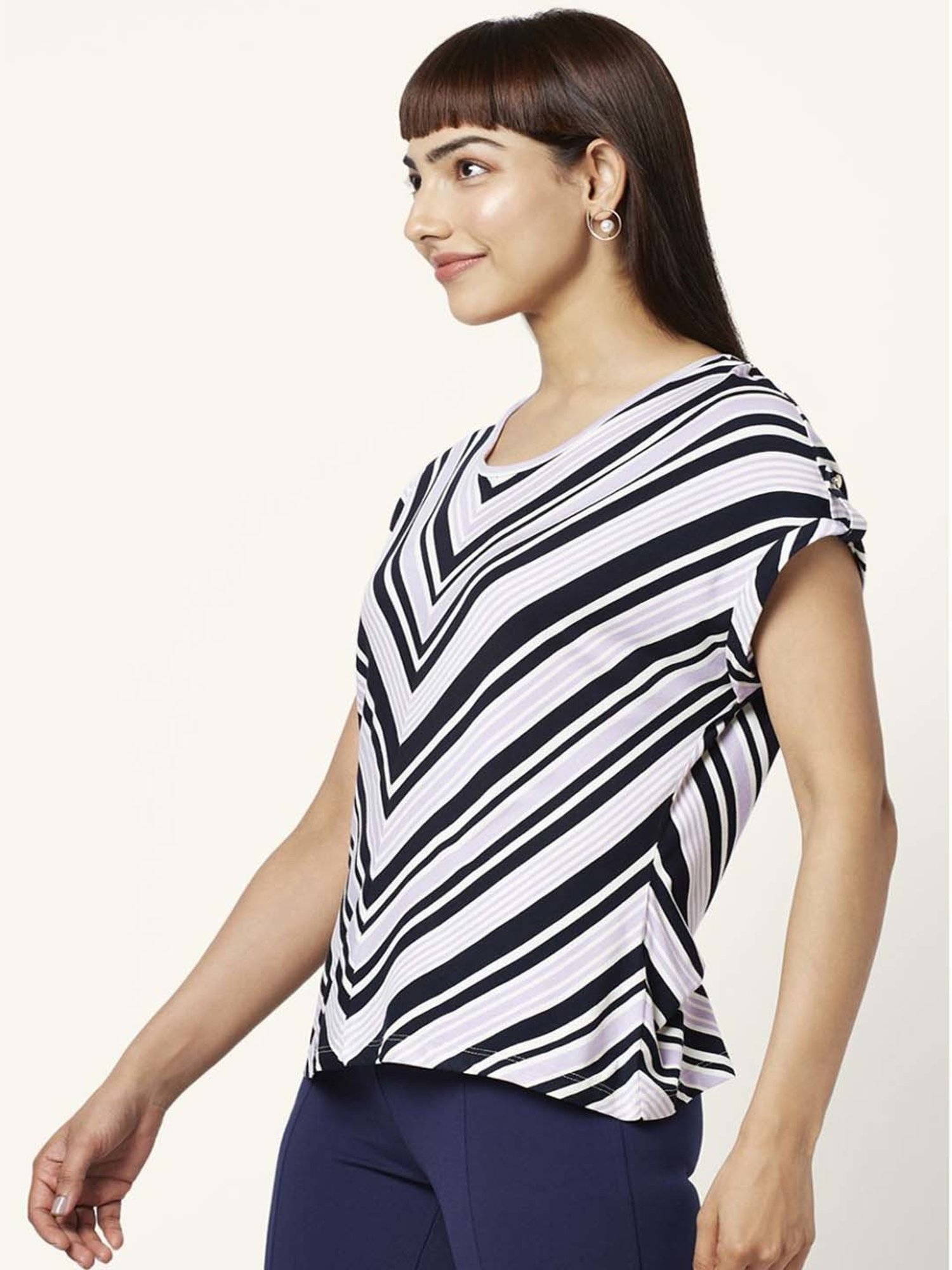 Fame Forever by Lifestyle White Cotton Printed T-Shirt