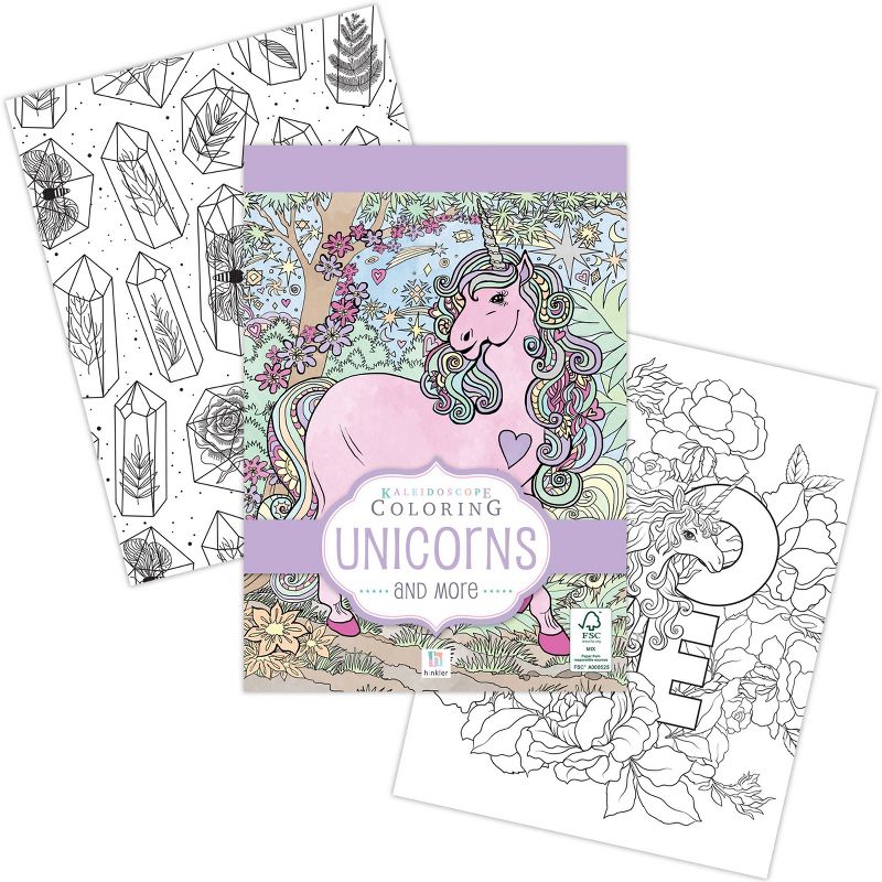 Kaleidoscope Coloring Kit: Unicorns and More - Hinkler Books