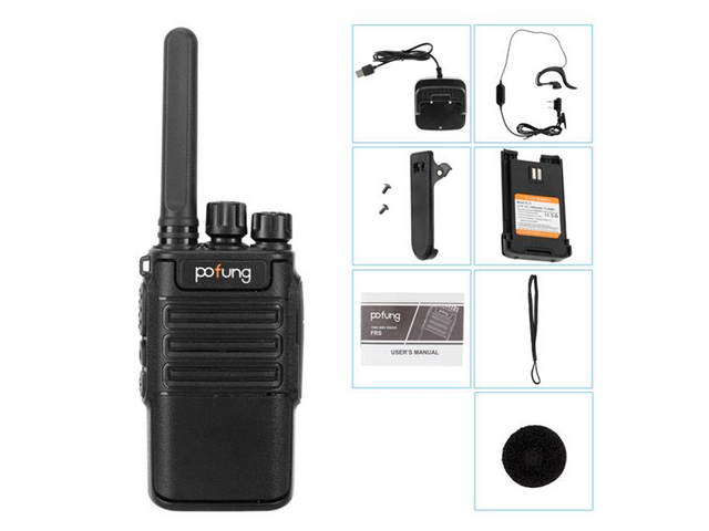 Walkie-Talkie USB 2pcs F8 2W 1500mAh 16-Channel Black Detachable Panel Fixed Antenna USB Integrated Charger Adult Analog Walkie-Talkie,WT02