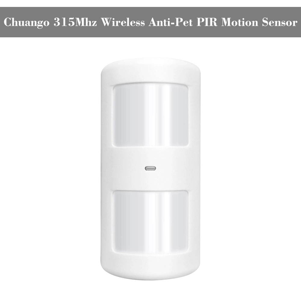 Chuango 315Mhz Wireless Anti-Pet PIR Motion Sensor Dual Passive Infrared Detector 25KG Pet Immune For Chuango GSM Home Alarm System