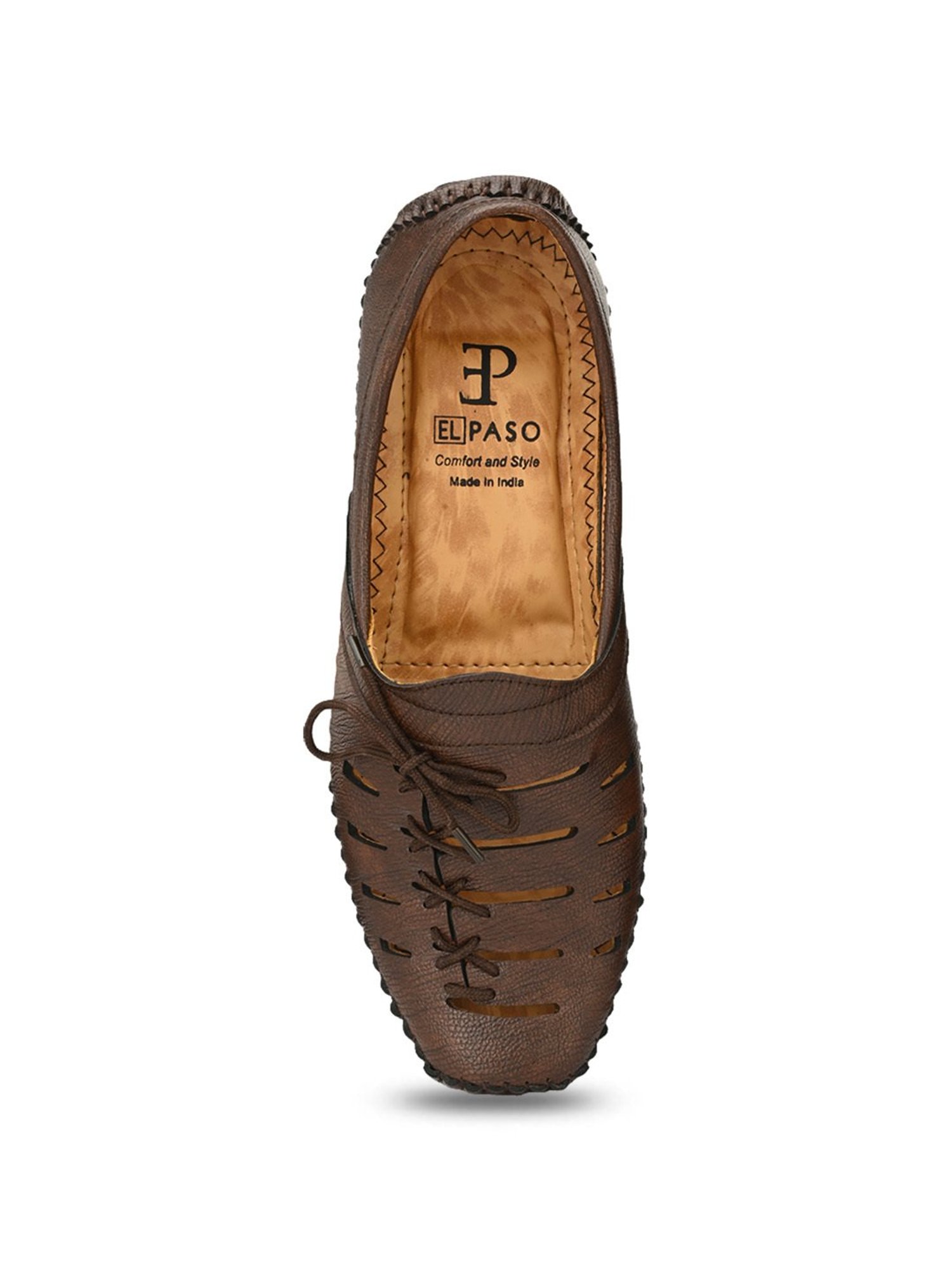 Fausto Men's Brown Ethnic Juttis