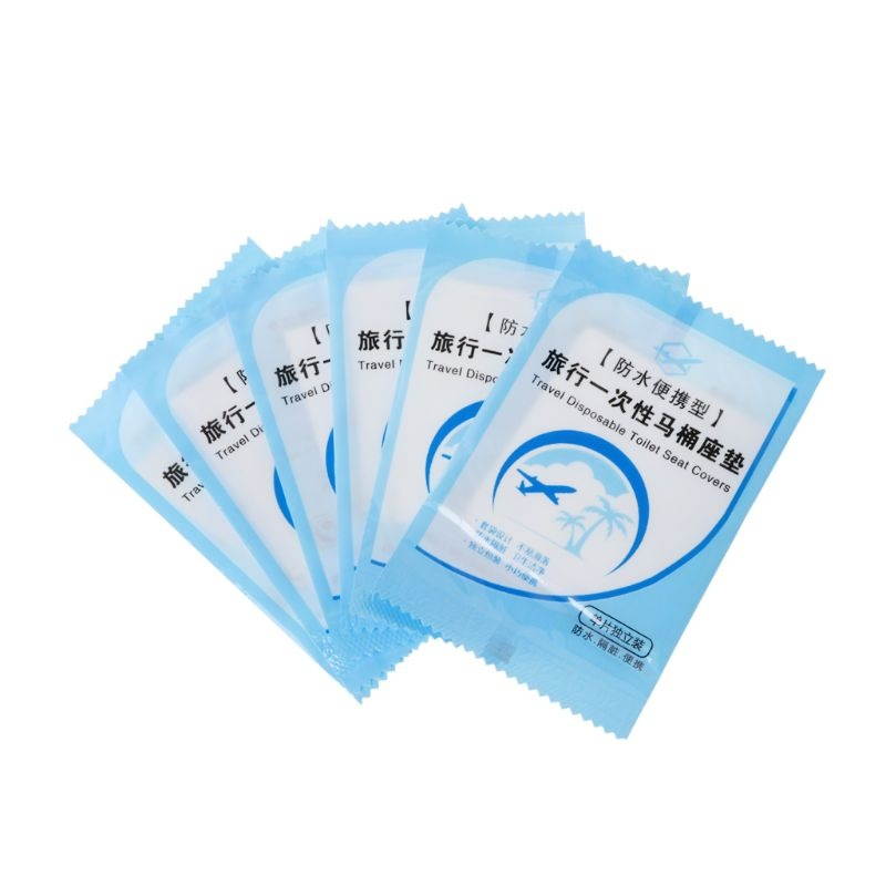 50Pcs/Pack Disposable Toilet Seat Cover Mat Portable Waterproof Safety Toilet Seat Pad For Travel Camping Commuting 63HF