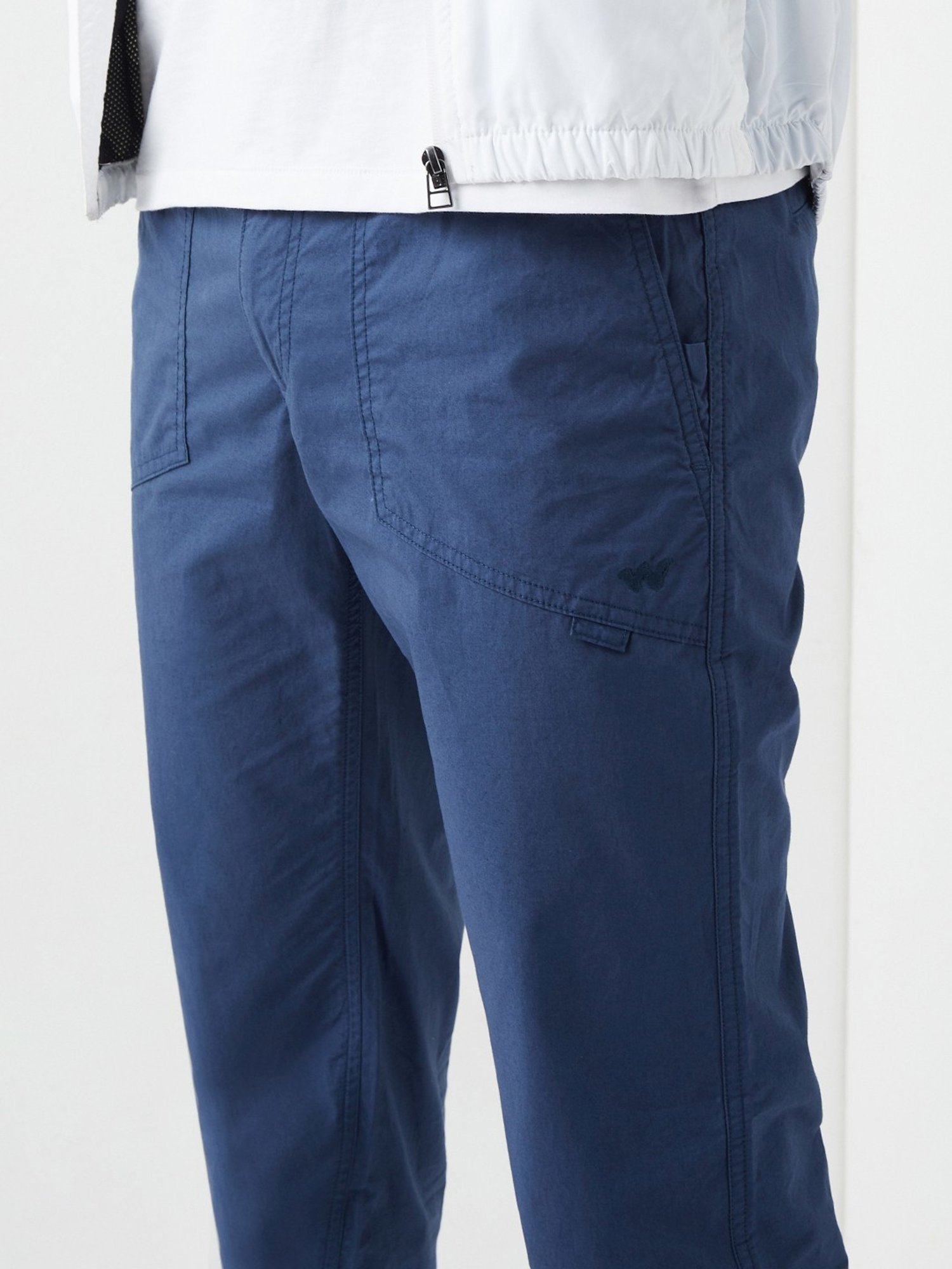 Wildcraft Dusty Blue Cotton Regular Fit Trackpants