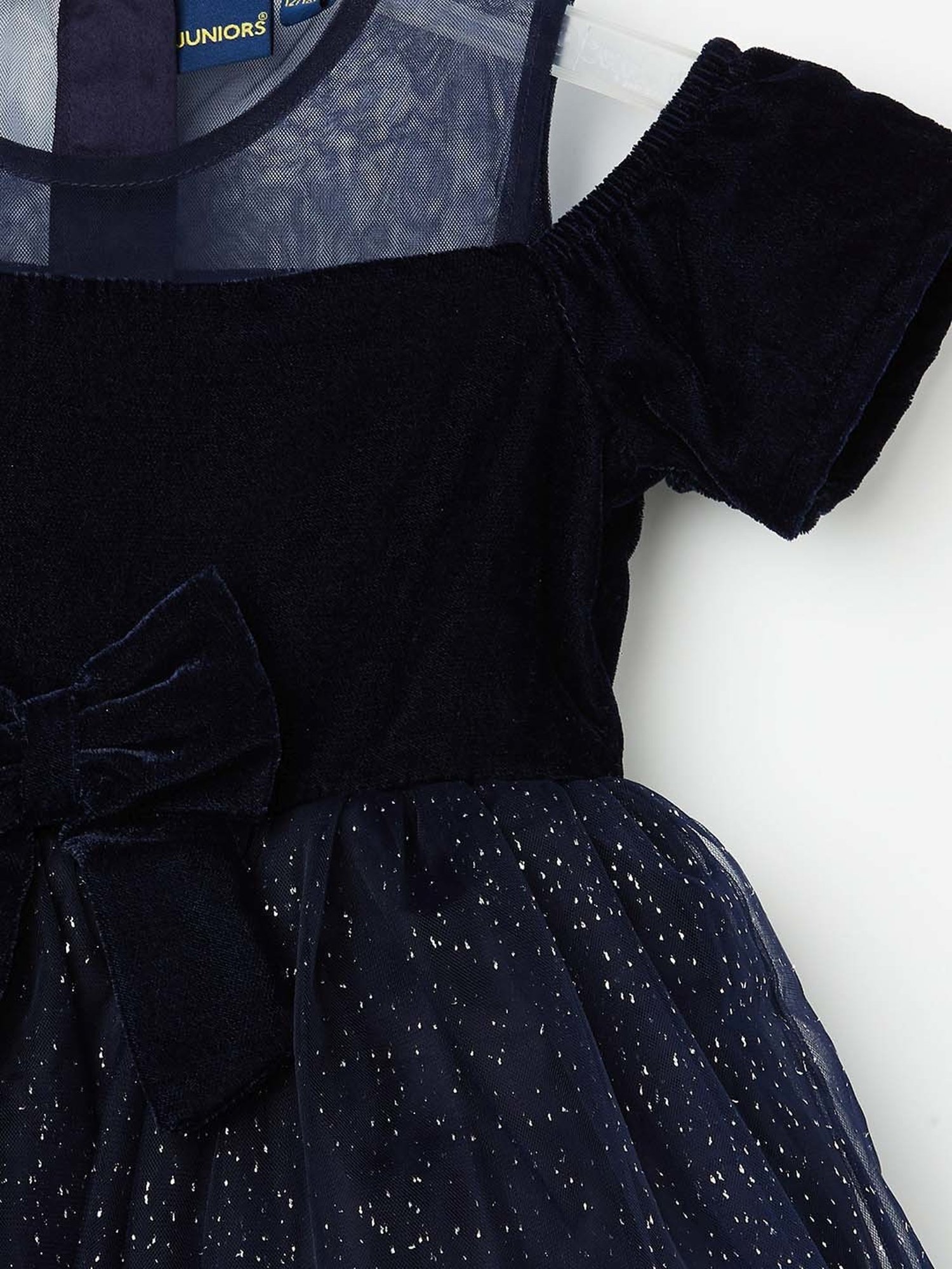 Pink Chick Kids Navy Solid Party Gowns