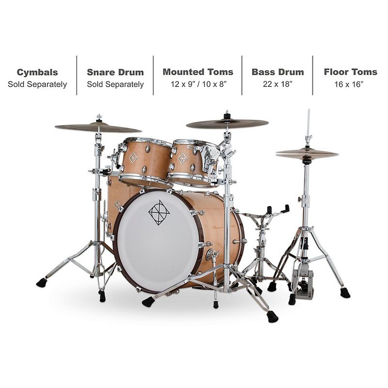 Dixon Dixon Cornerstone Maple 4-Piece Shell Pack Gloss Natural