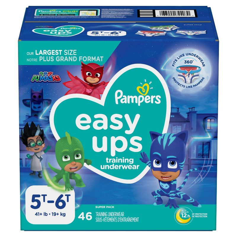 Pampers Easy Ups Boys' Diapers Super Pack - Size 5T-6T - 46ct