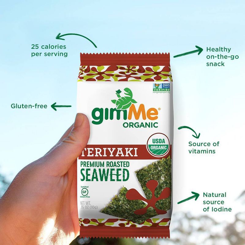 Gimme Organic Roasted Seaweed Snack Teriyaki 0.35oz