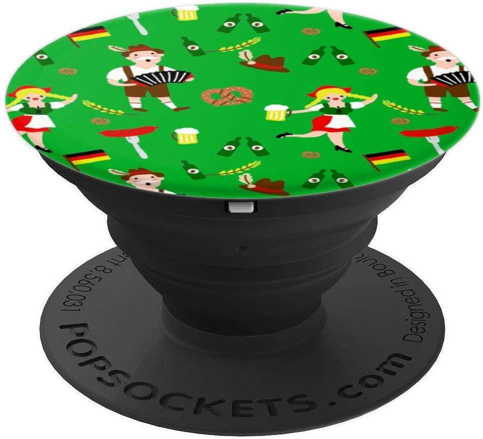 happy oktoberfest blonde girl party PopSockets Grip and Stand for Phones and Tablets