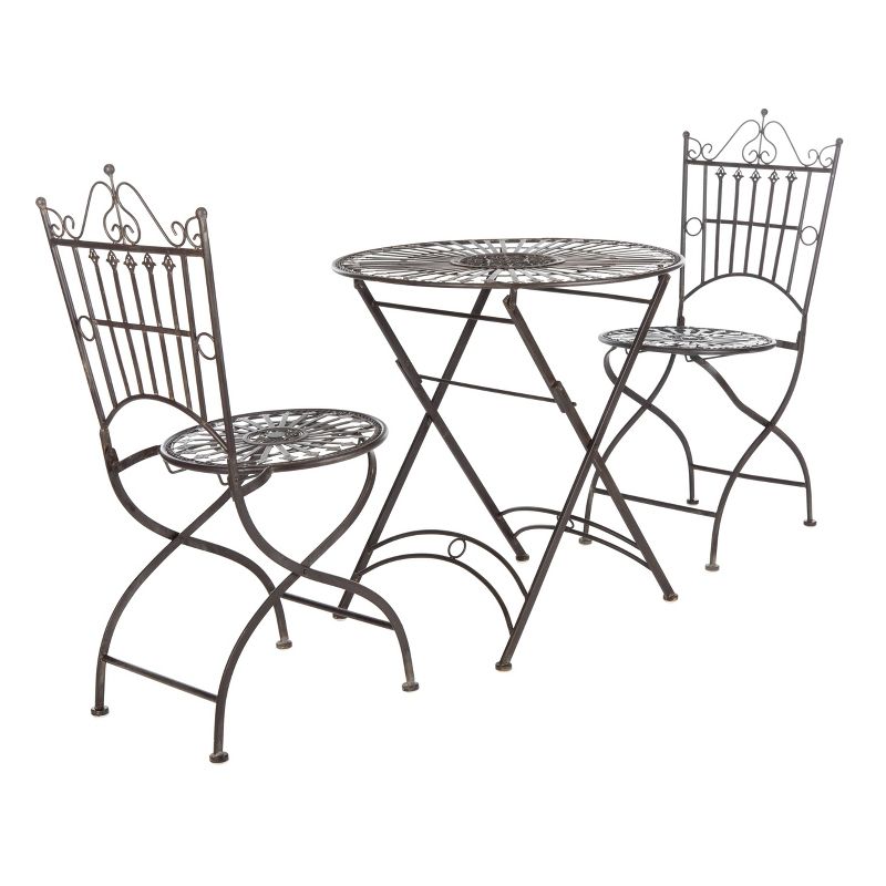 Belen 3pc Bistro Set - Black Rust - Safavieh