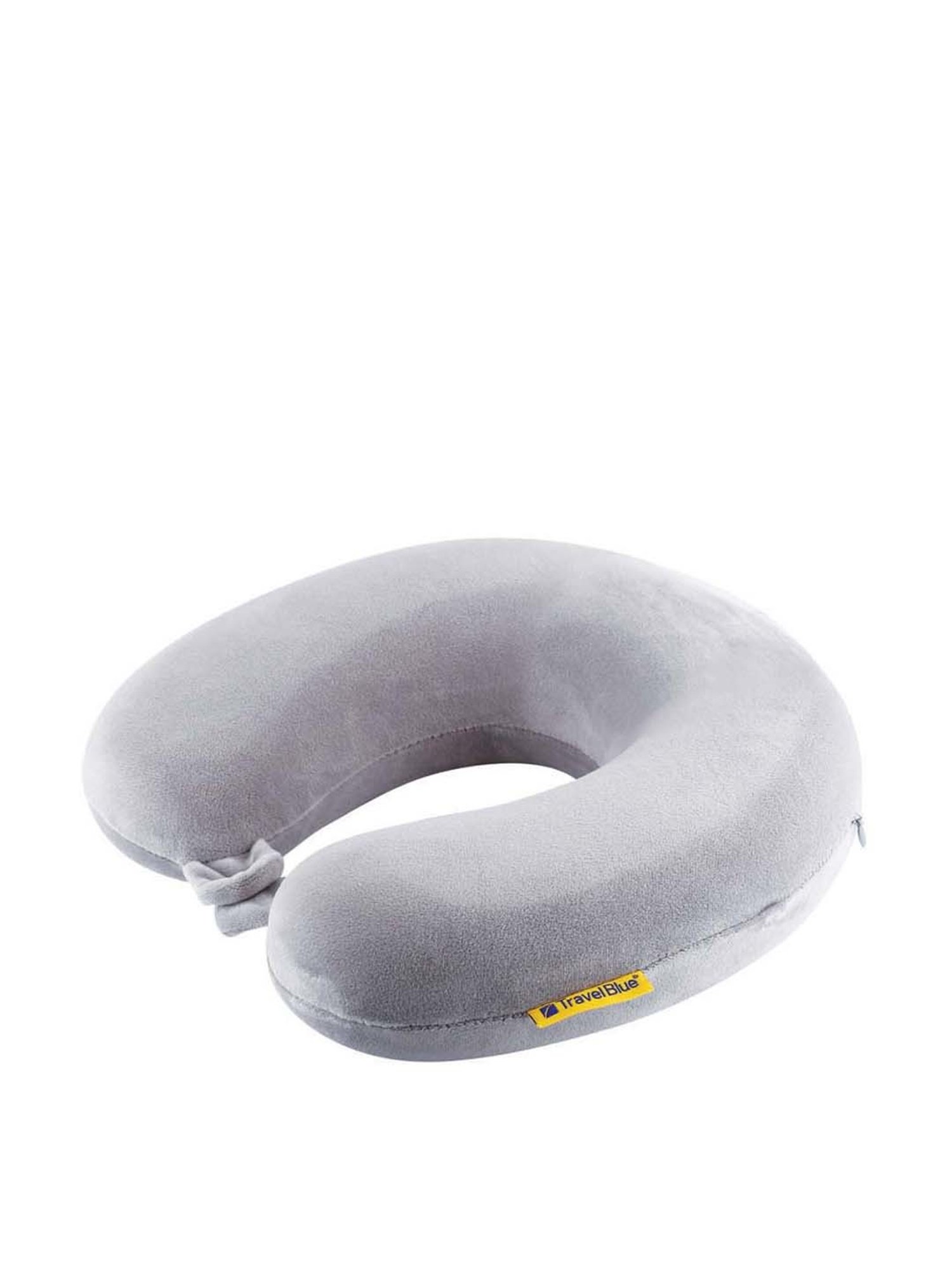 Travel Blue Grey Memory Foam Neck Pillow