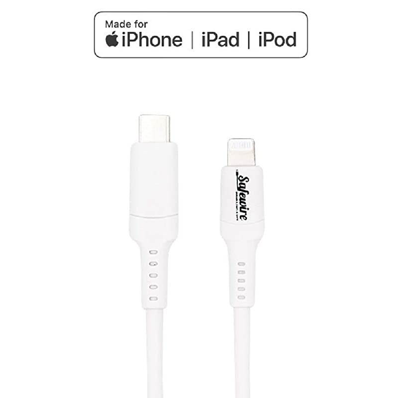 Certified iPhone Fast Charger Ultra Durable 6ft USB C to Lightning Cable and 18W USBC Power Adapter Wall Plug for iPhone 11 Pro Max XS XR X 8 Plus 7 6S 6 SE 5S 5C 5 iPad Mini Air iPod White