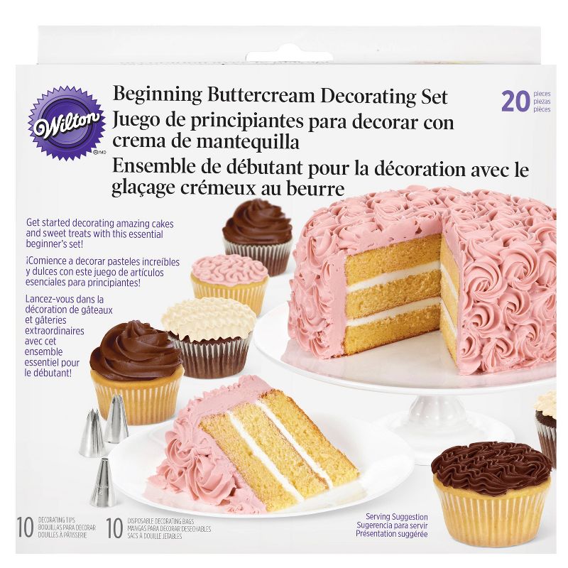Wilton 20pc Beginning Buttercream Cake Decorating Set