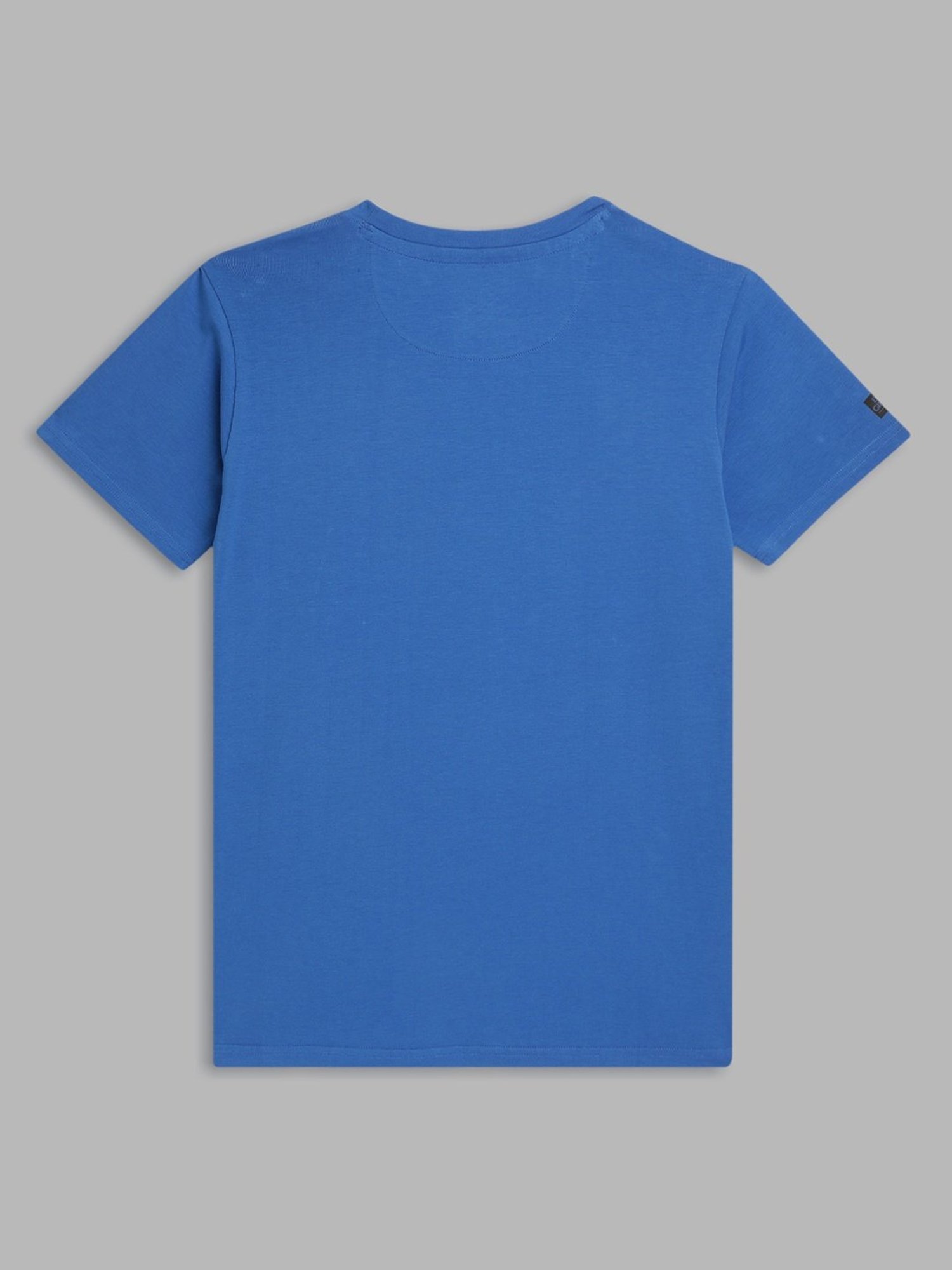 Blue Giraffe Kids Blue Cotton T-shirt