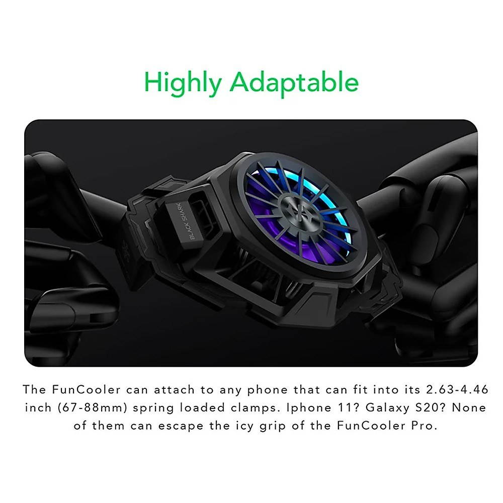 Xiaomi BlackShark FunCooler Pro BR20 Cool Cooling Back Clip Type-C Bass Mini Radiating Device For Xiaomi iPhone Huawei Samsung Mobile Phone