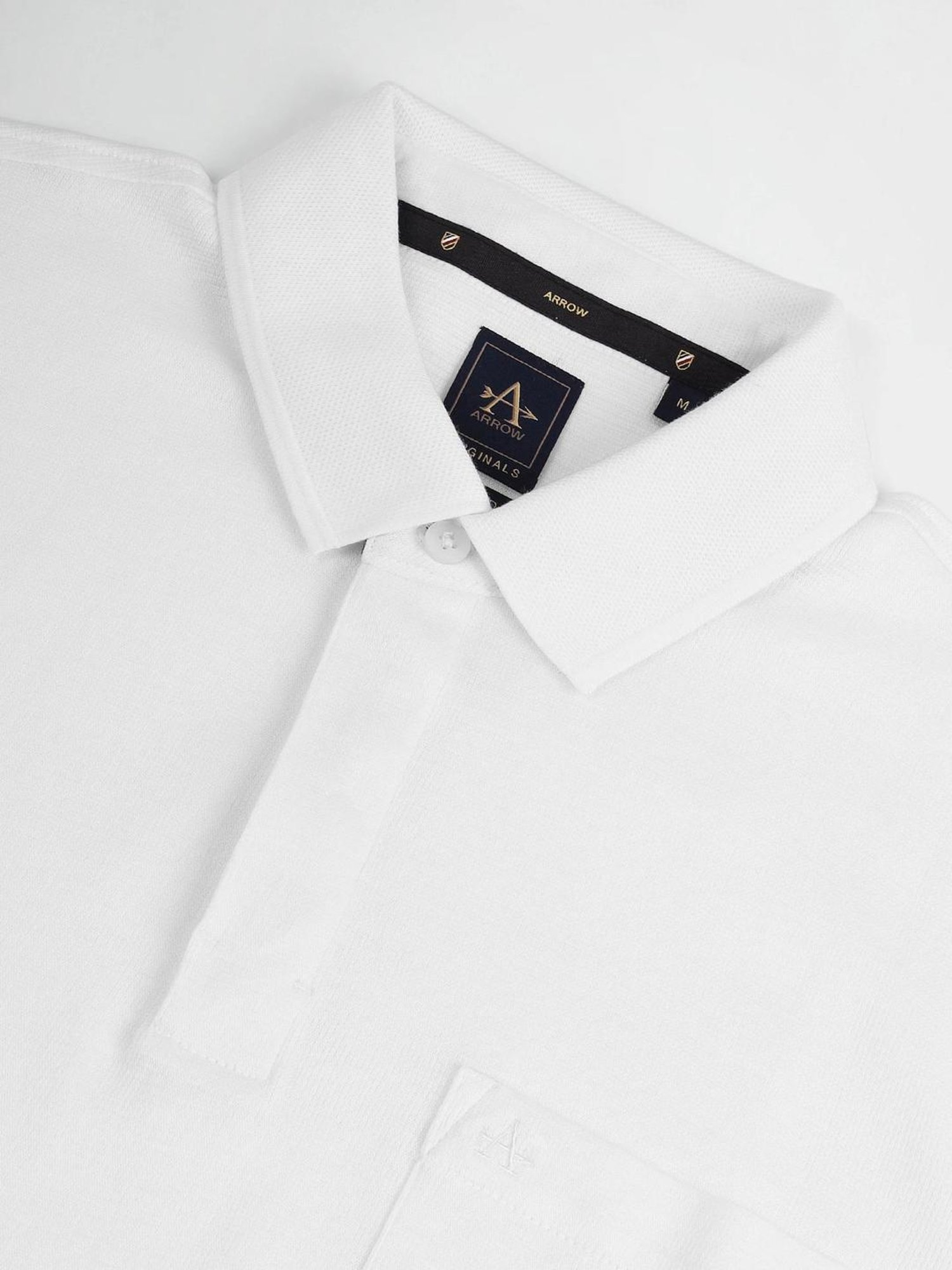 Arrow White Regular Fit Polo T-Shirt