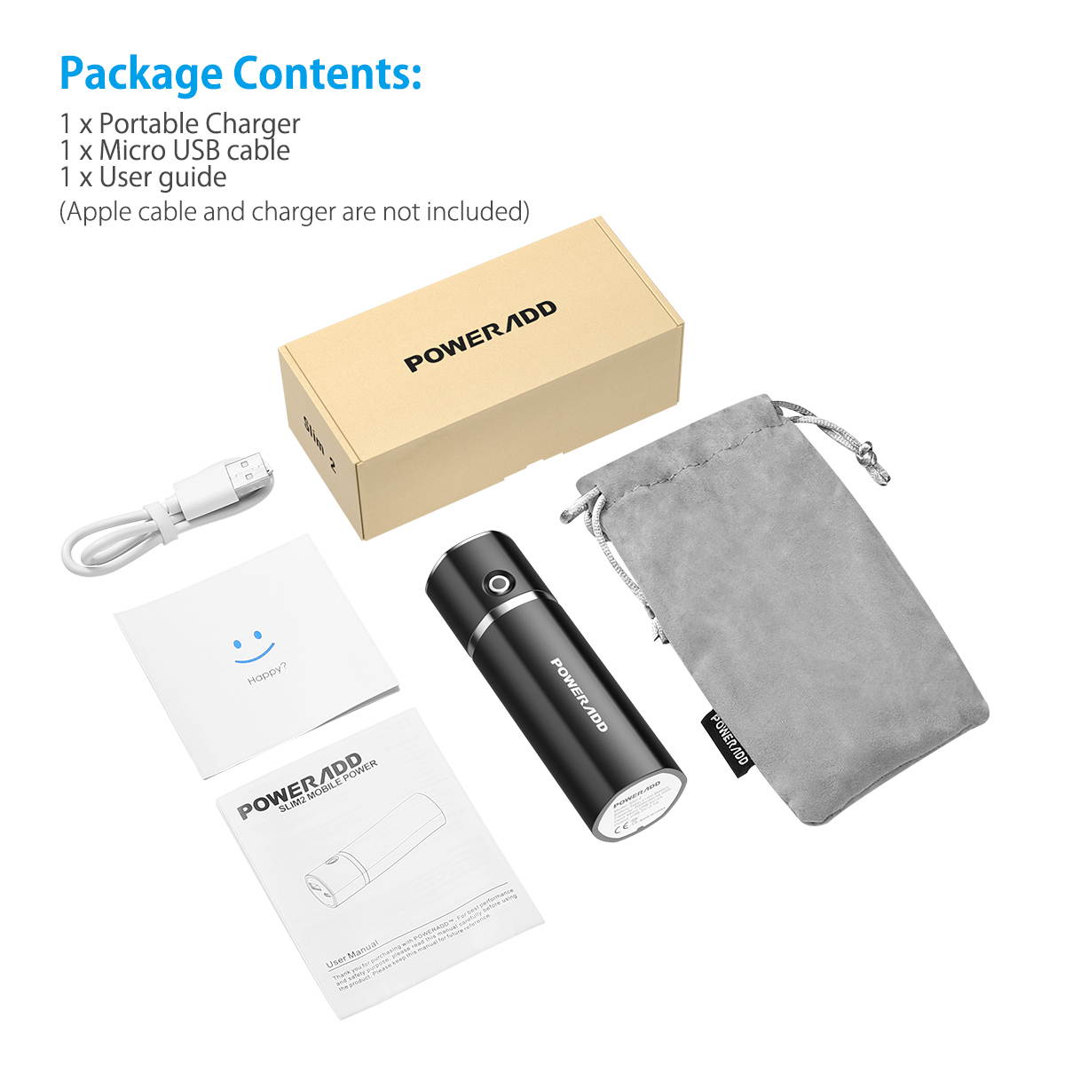 Poweradd 5000mAh Power Bank Portable Charger USB External Battery for iPhone, iPad, Samsung Galaxy and More -Rose Red