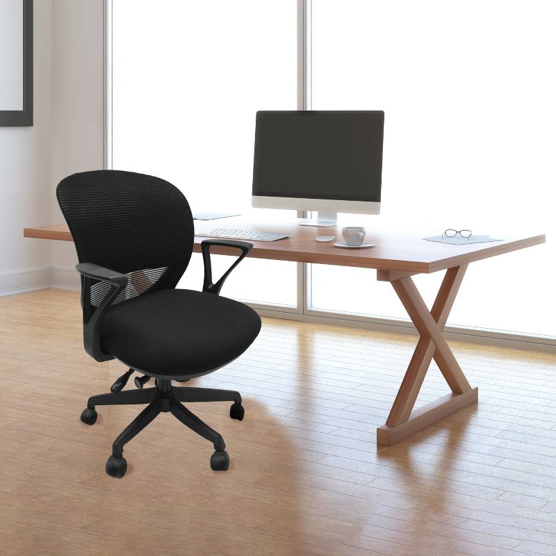 Sidney Mid Back Ergonomic Mesh Office Chair Black - X Rocker