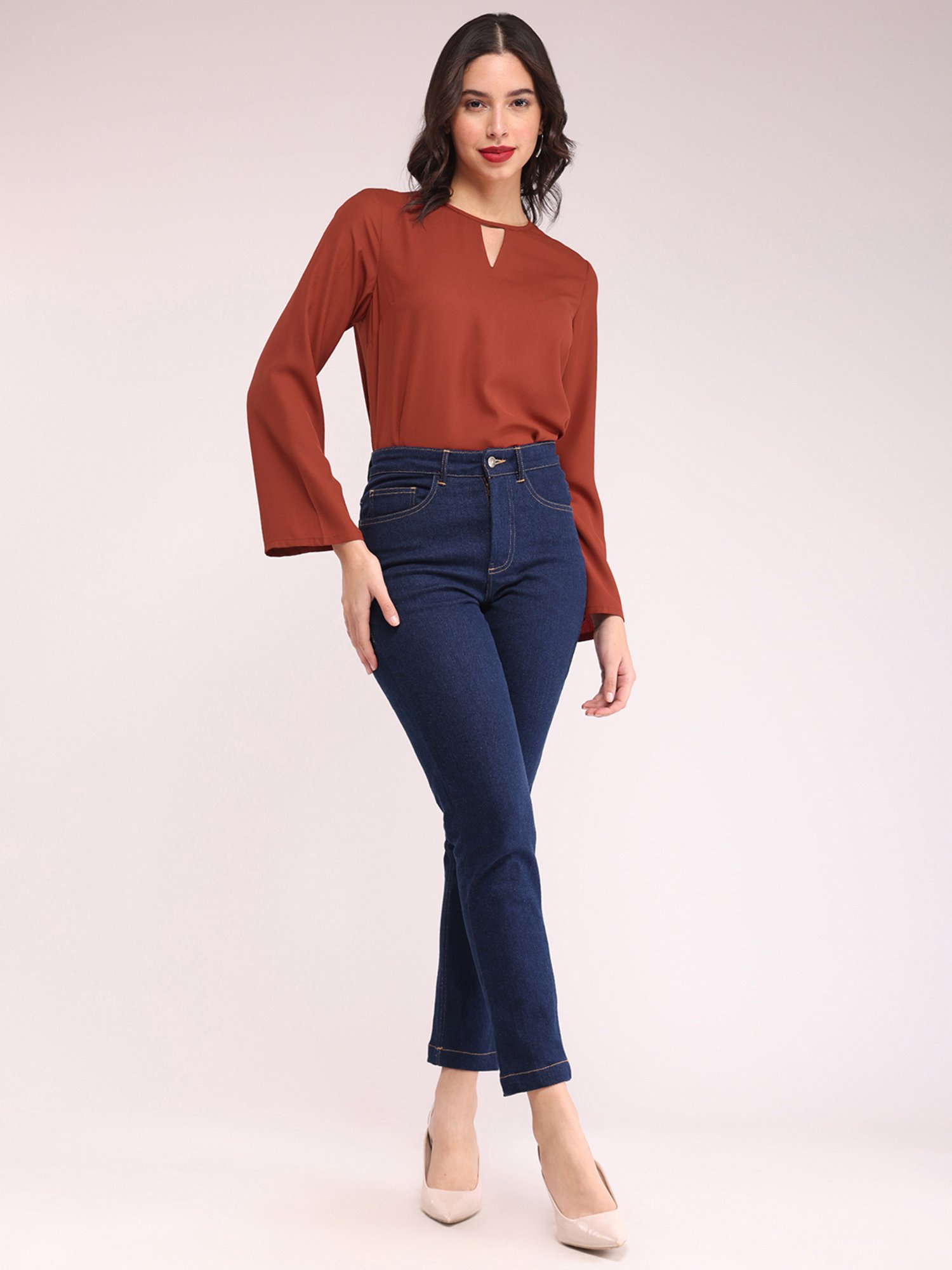 Fablestreet Rust Relaxed Fit Top