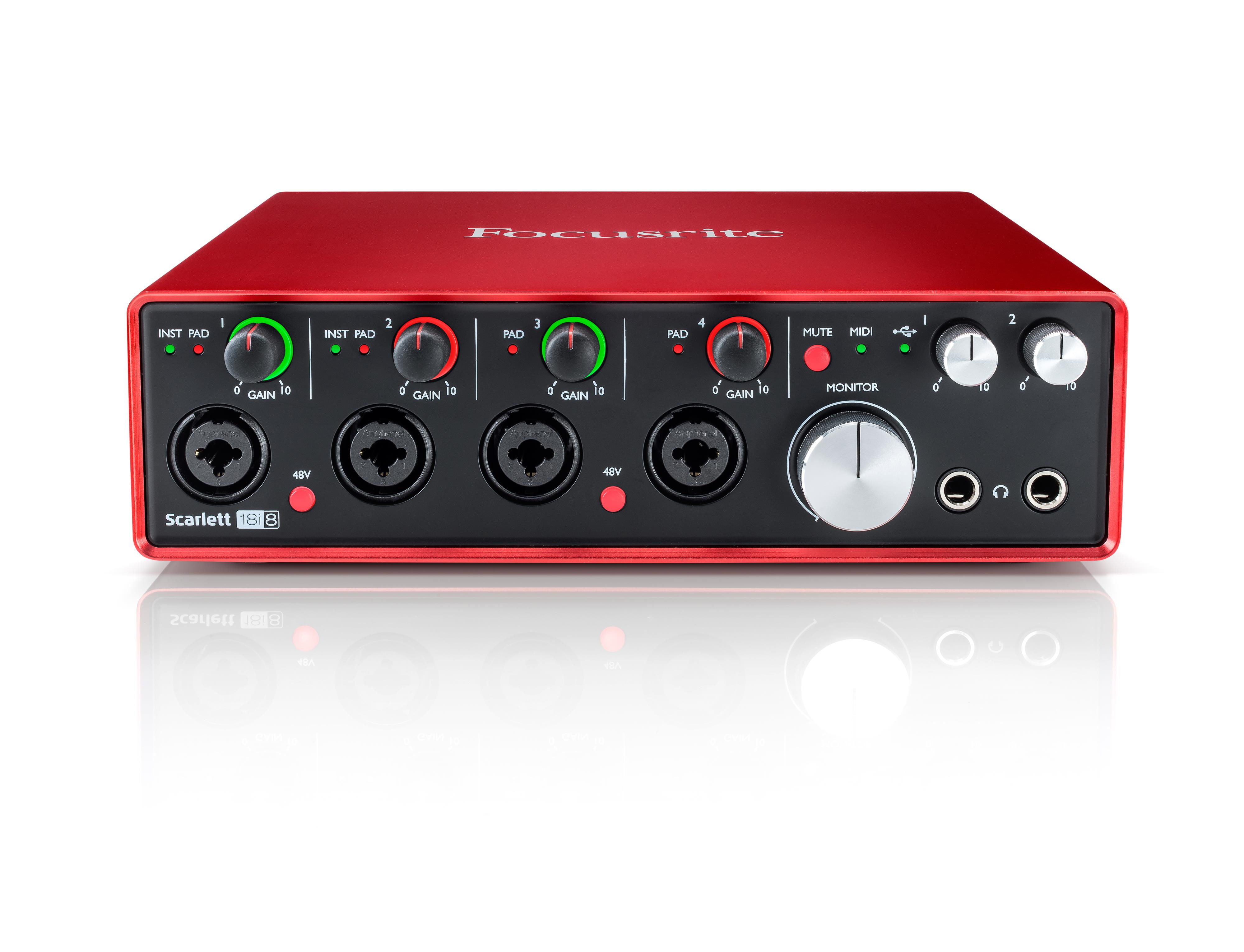Focusrite Scarlett 18i8 2nd Gen 18 Input/8 Output USB 2.0 Audio Interface