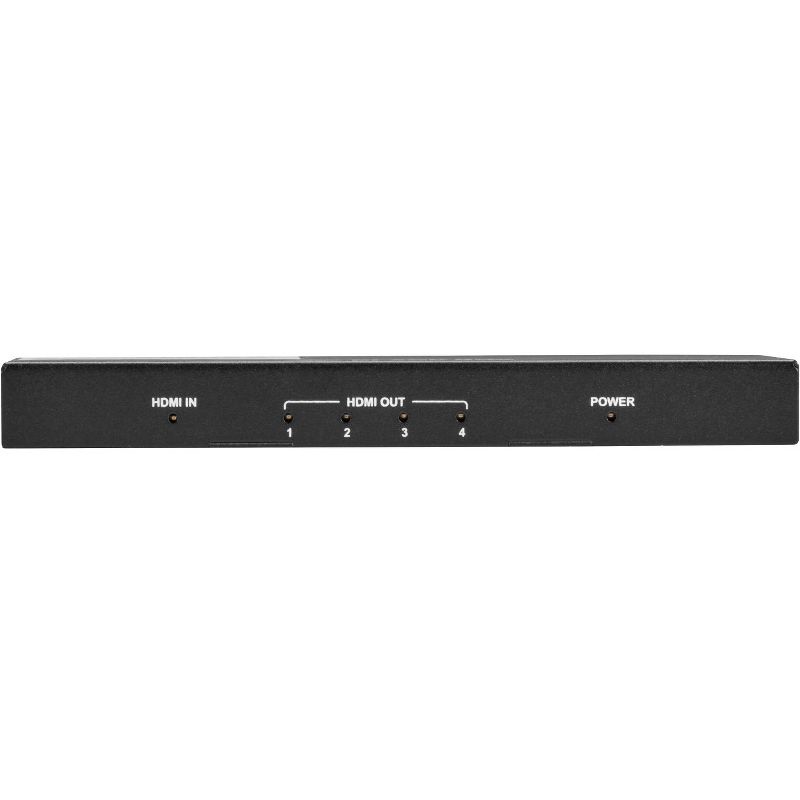 Black Box HDMI 2.0 4K60 Splitter - 1x4 - 4096 x 2160 - HDMI In - HDMI Out - Serial Port - Metal - TAA Compliant