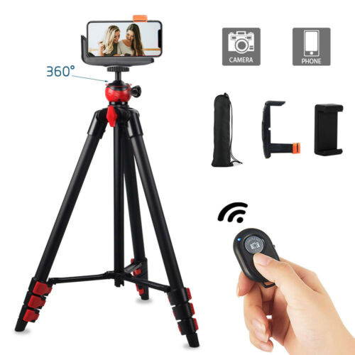 52" Professional Portable Tripod Stand + Holder Mount For Cellphone Ring Light