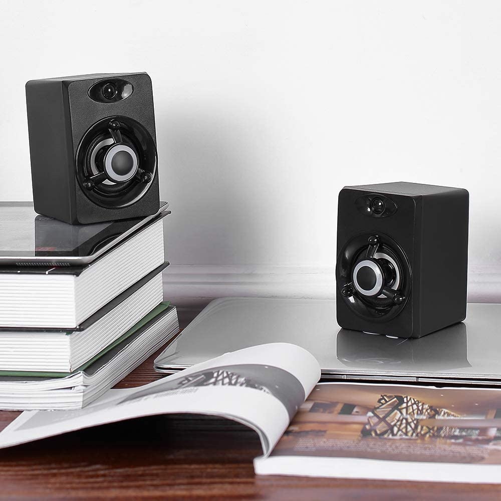 Docooler USB Wired Speaker LED Computer Speaker Bass Stereo Music Player Subwoofer Sound Box for Desktop Laptop Notebook Tablet PC Smart Phone