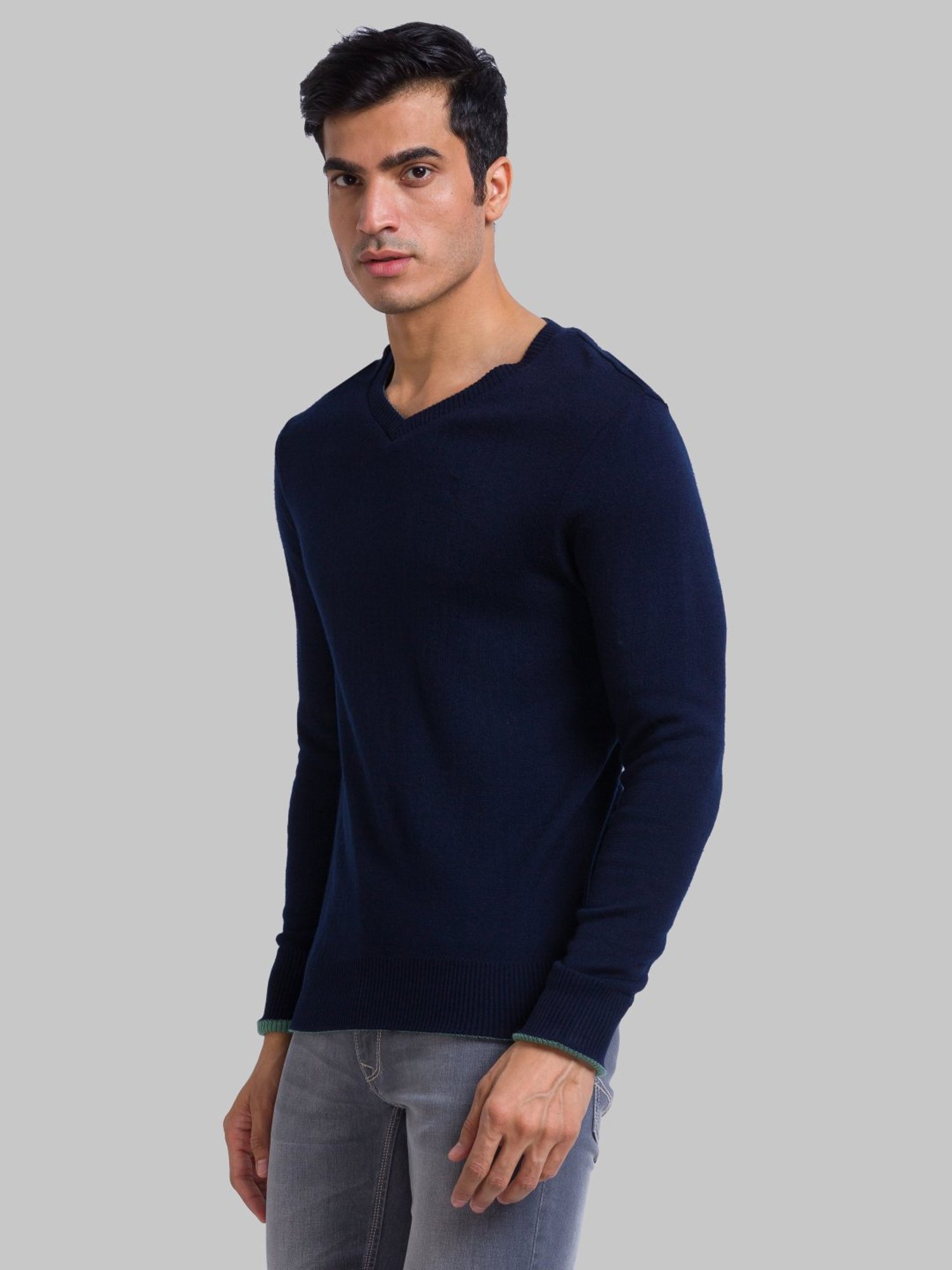 Parx Blue Regular Fit Sweater