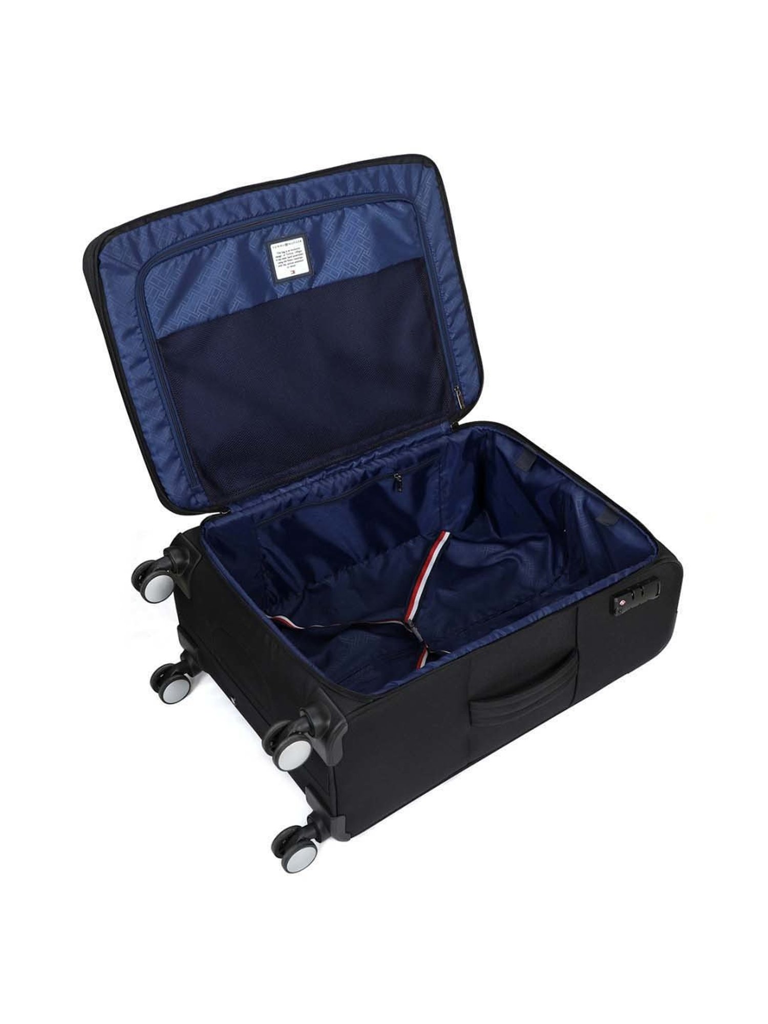 Tommy Hilfiger Richmond Black Printed Medium Soft Trolley Bag - 42 cm