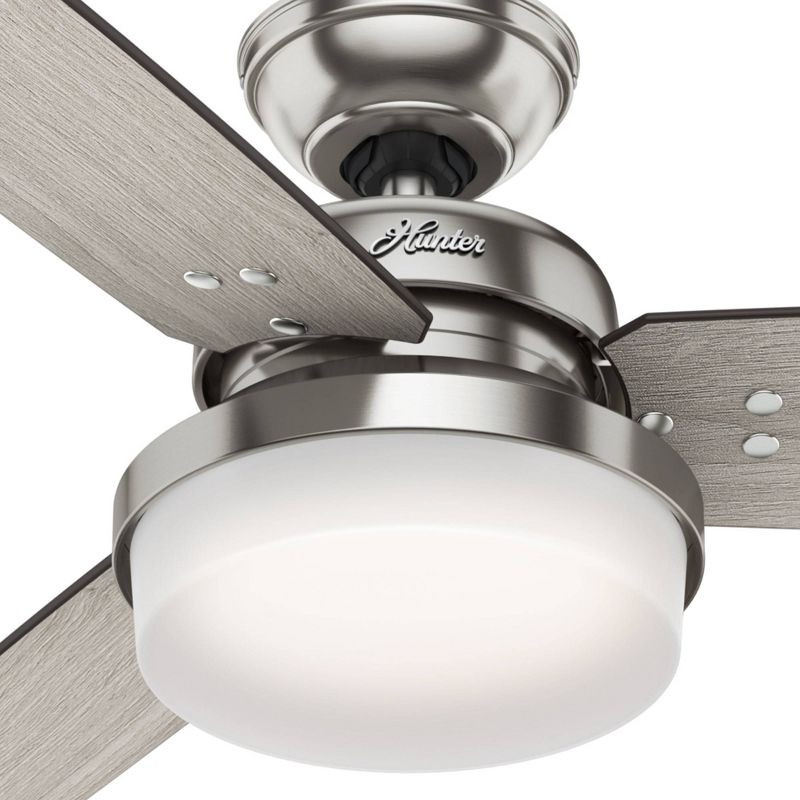 60" Sentinel Ceiling Fan with Remote Nickel (Includes LED Light Bulb) - Hunter Fan