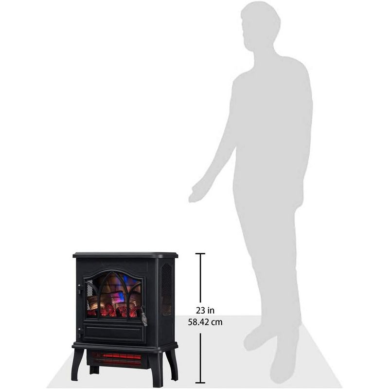 Duraflame 3D Black Infrared Electric Fireplace Stove - DFI-470-04