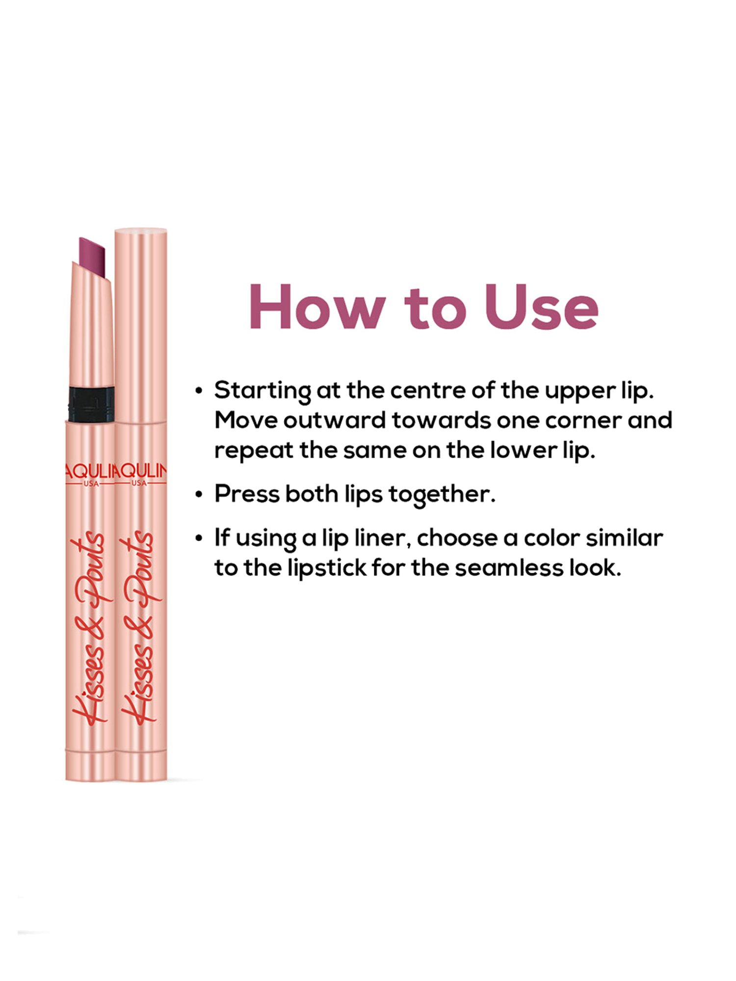 Jaquline USA Kisses & Pouts Transfer Proof Matte Lipstick Love Kiss - 1.4 gm