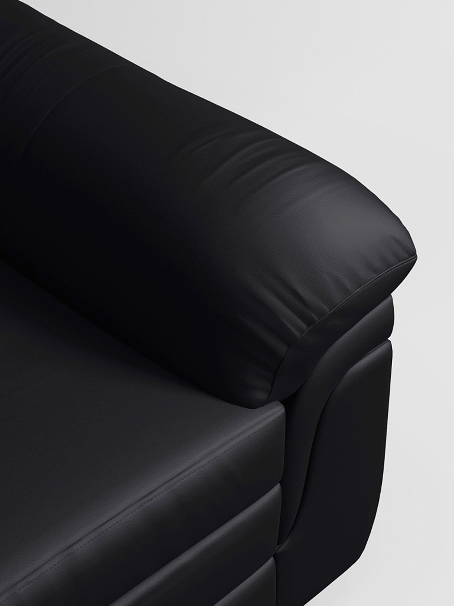 Godrej Interio Orleans Plus Black Wood 1 Seater Sofa