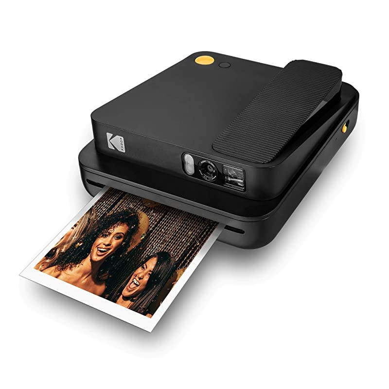 KODAK Smile Classic Digital Instant Camera for 3.5 x 4.25  Photo Paper - Bluetooth, 16MP Pictures (Black)