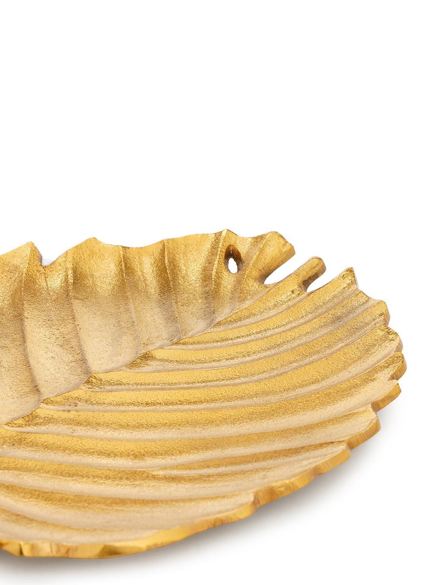 Pure Home and Living Gold Aluminium Textured Decorative Platters