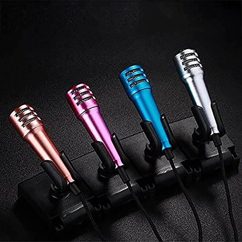 Mini Microphone Portable Vocal/Instrument Microphone for Mobile Phone Laptop Notebook Apple iPhone Samsung Android with Holder Clip (Pink)