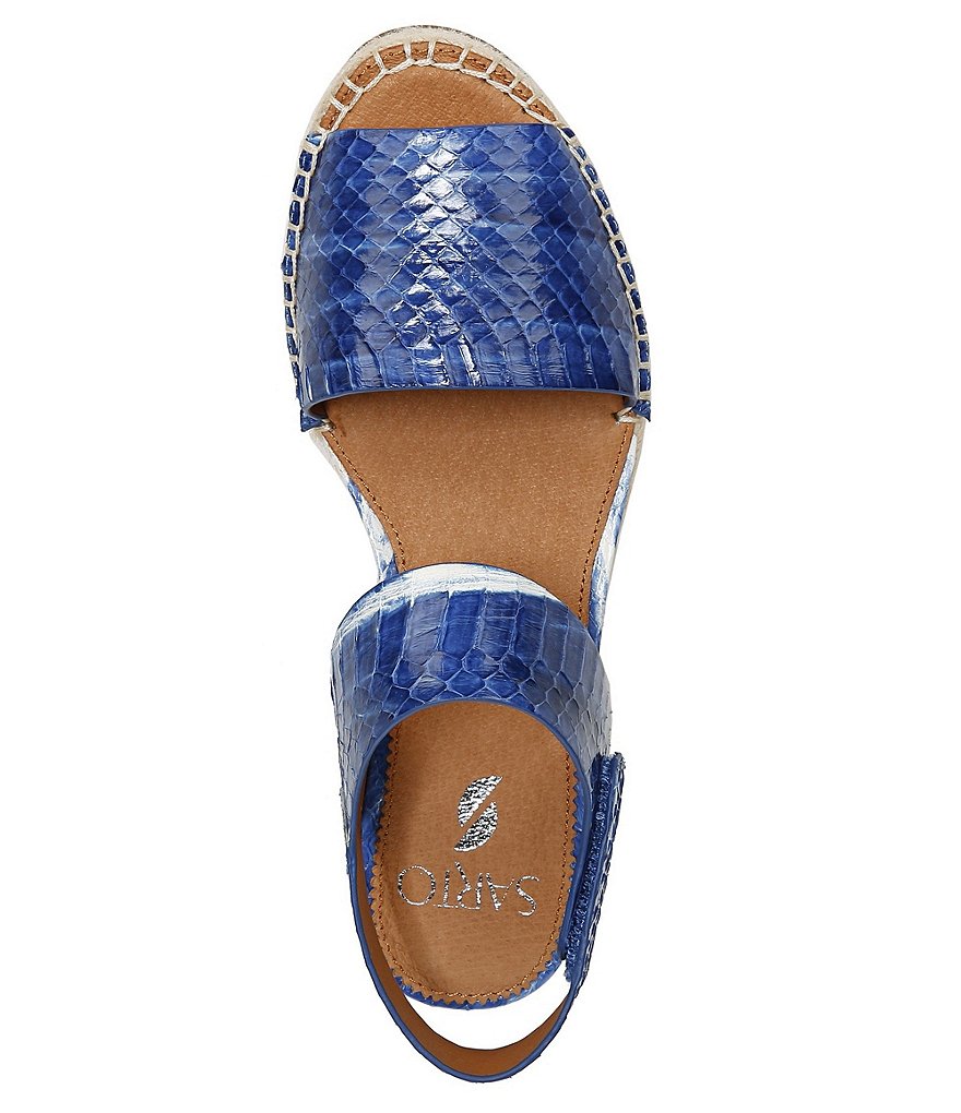 Sarto by Franco Sarto Oak3 Snake Print Leather Espadrille Platform Sandals