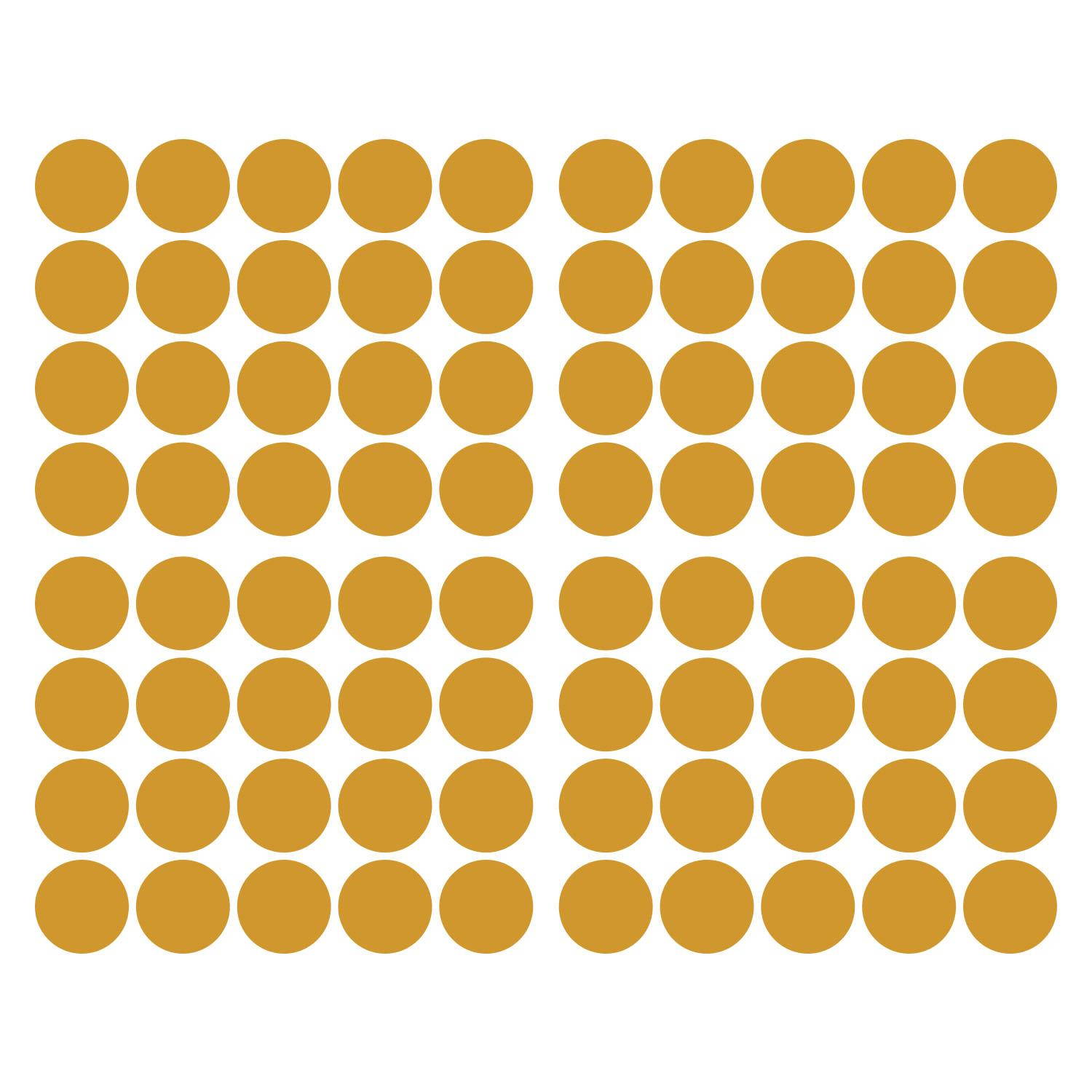 LiteMark 2 Inch Orange Dot Decals - Pack of 80