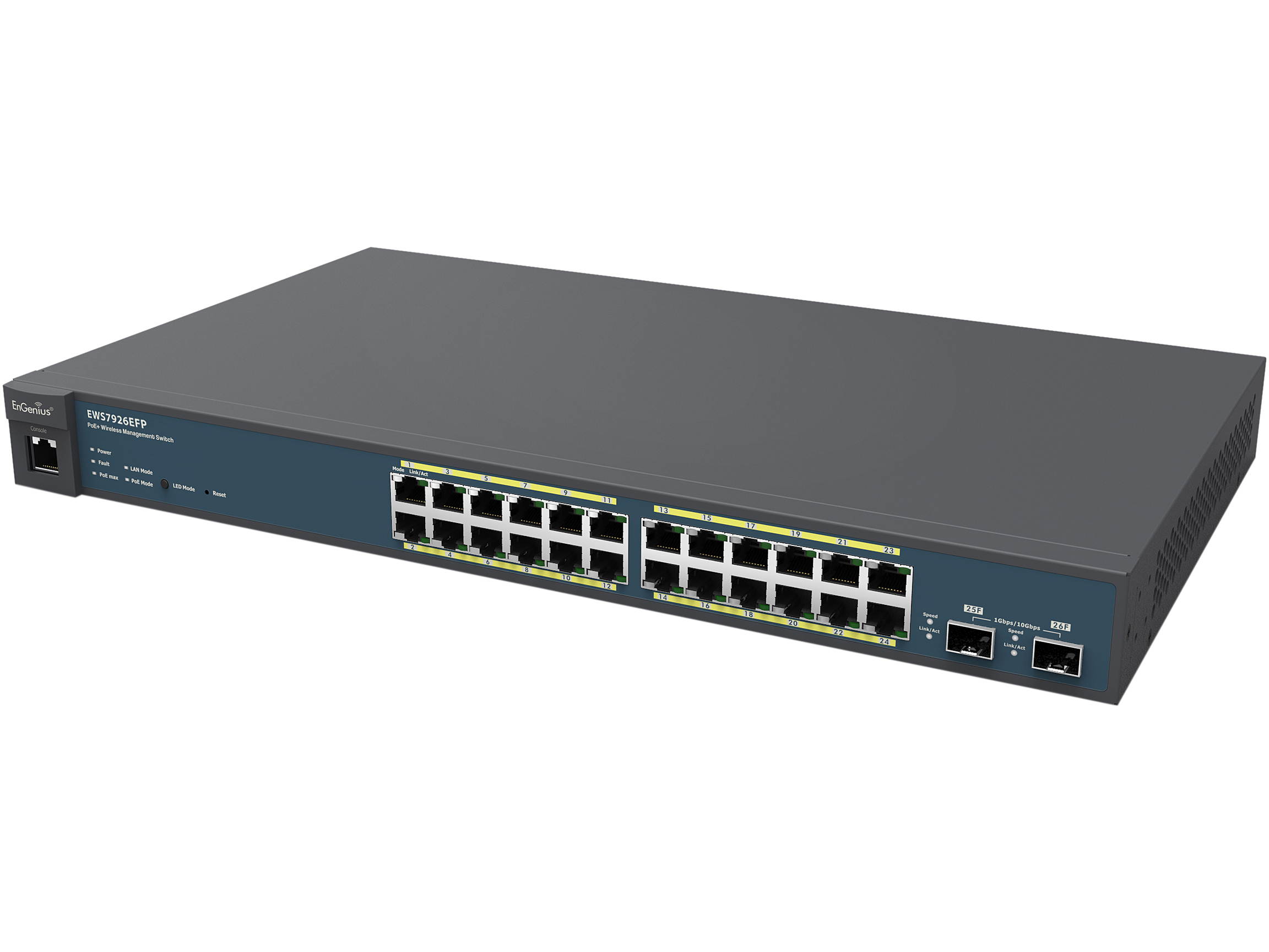 EnGenius - EWS7926EFP - EnGenius EWS 24-Port Managed Gigabit 410W PoE+ Switch - 24 Ports - Manageable - 2 Layer