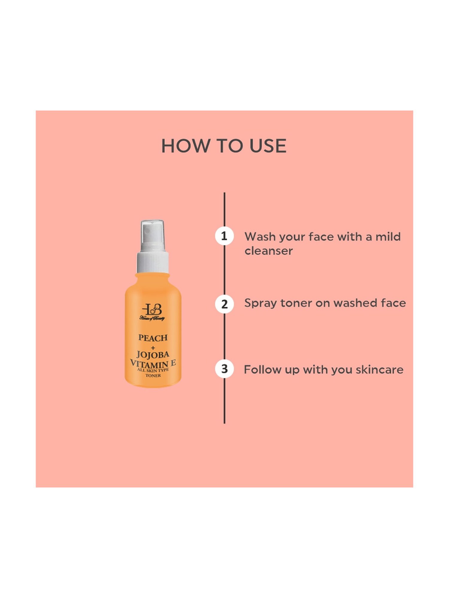 House of Beauty Peach + Jojoba Toner - All Skin Type - 30 ml