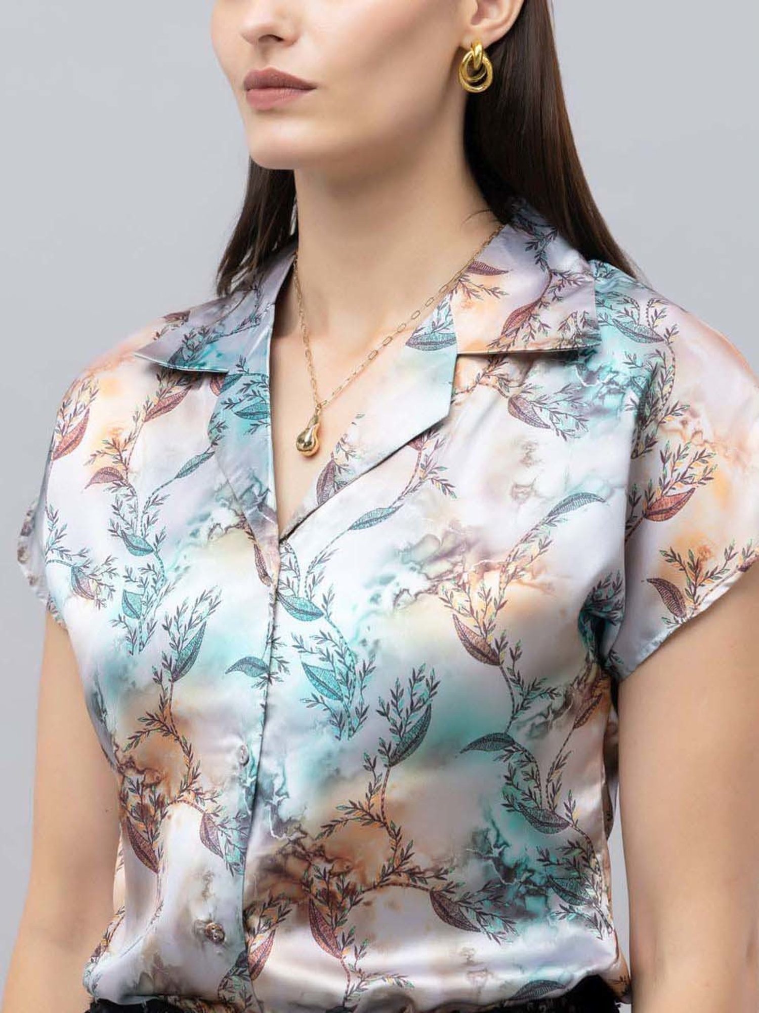 PURYS Grey Printed Shirt