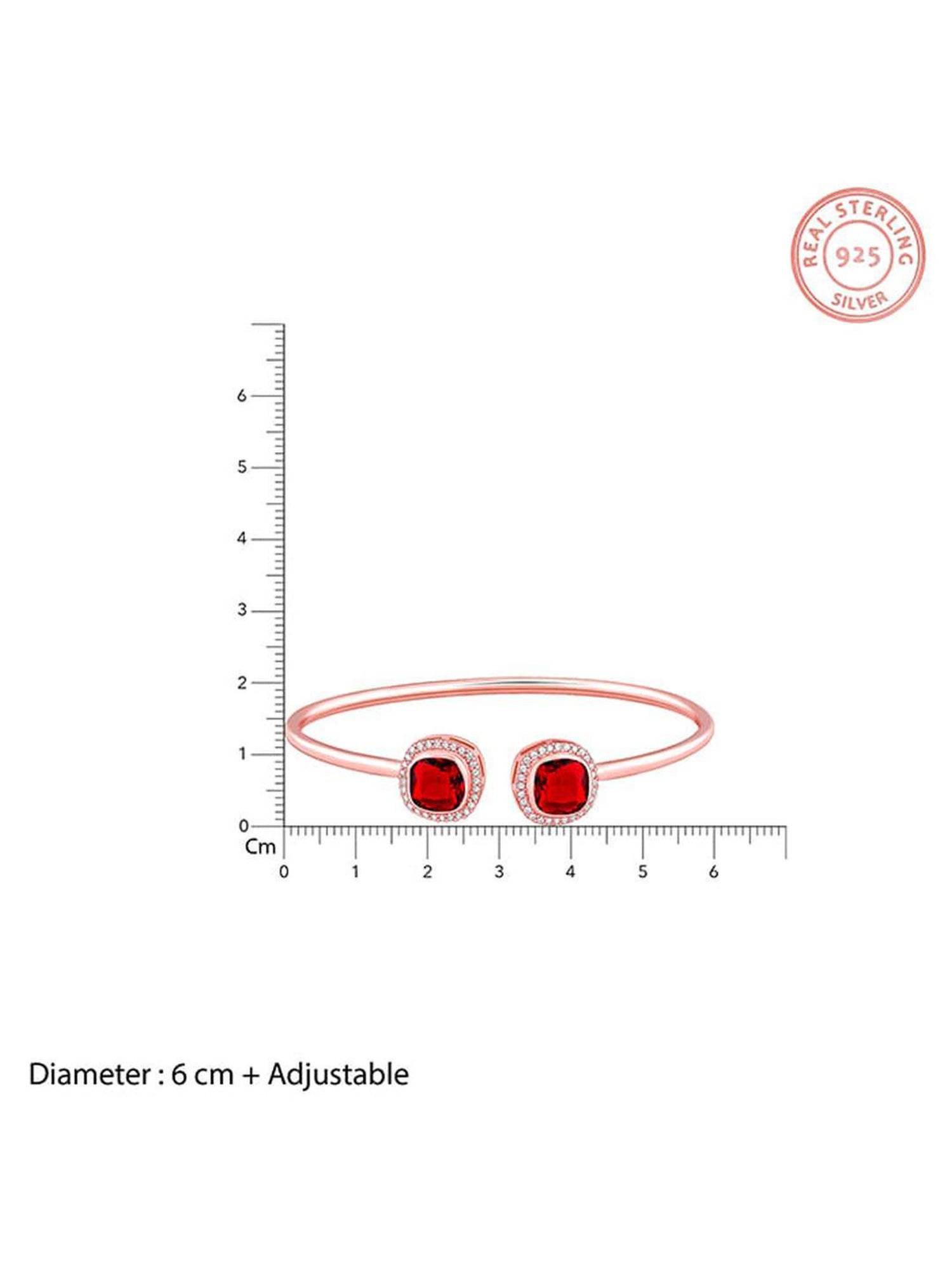 GIVA 925 Silver Rose Gold Love Connect Cuff Bracelet for Women & Girls