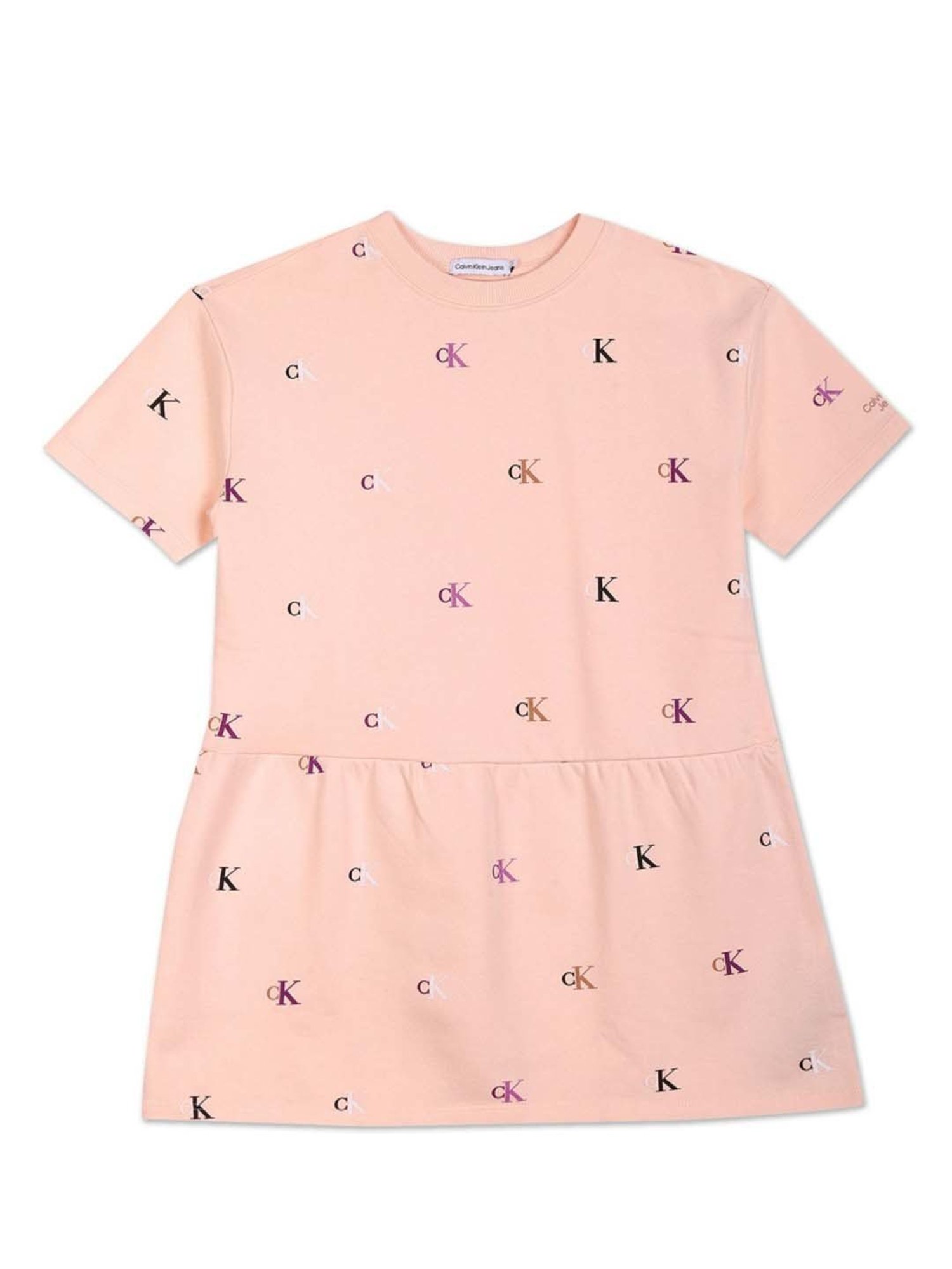 Calvin Klein Jeans Kids Pink Cotton Printed Dress