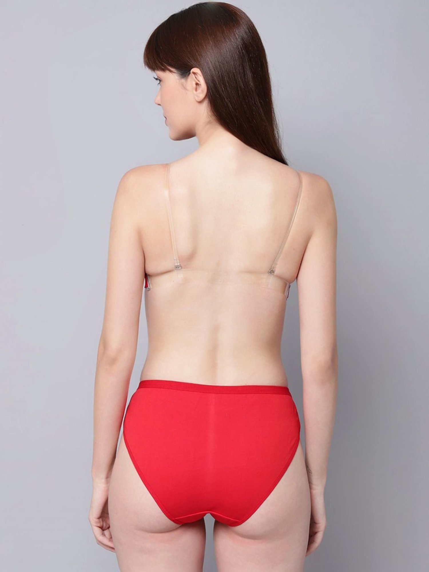 mod & shy Black Self Pattern Lingerie Set