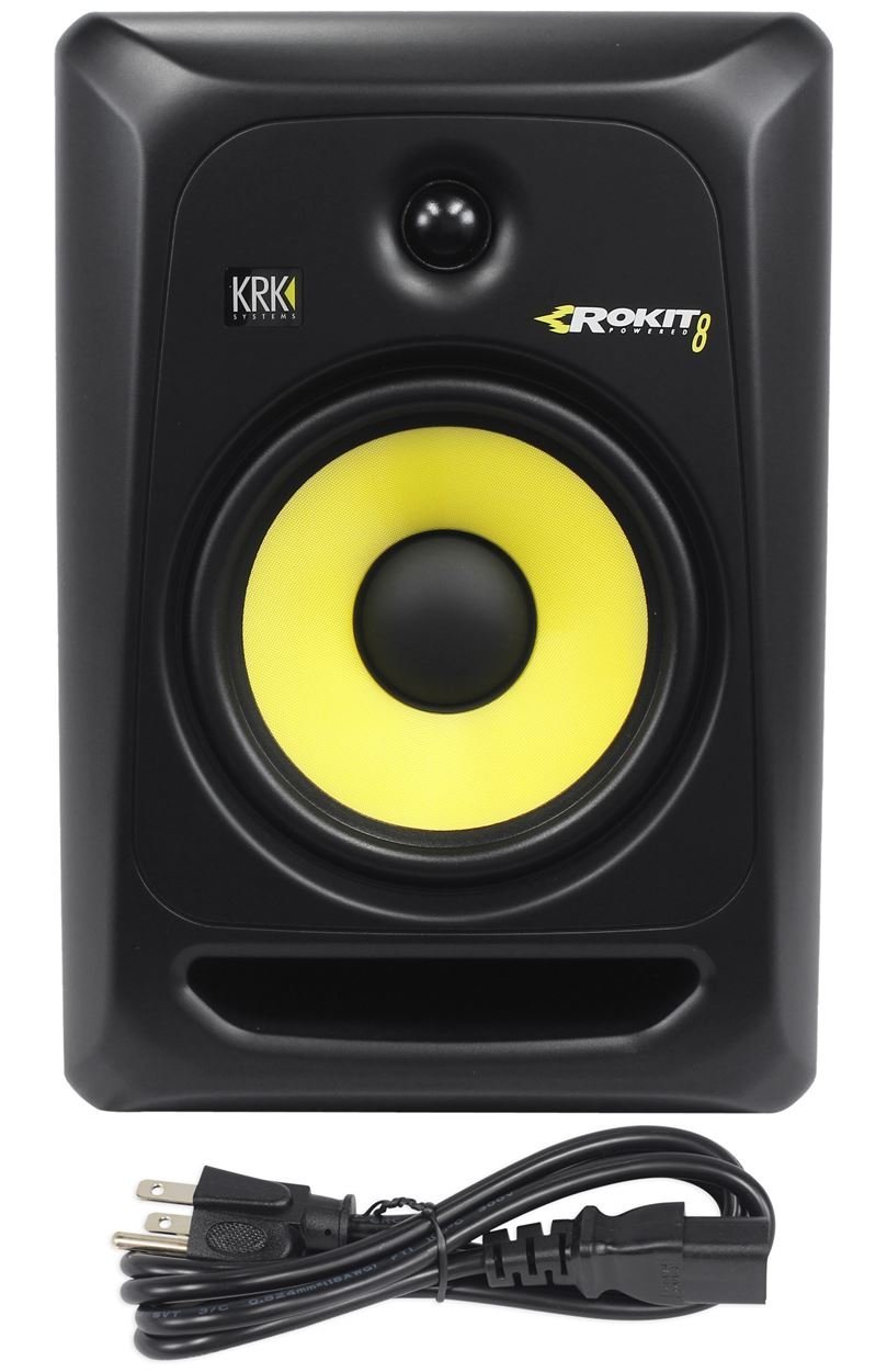 KRK RP8-G3 Rokit Active 8" Inch Studio Reference Monitors - Latest Gen With Updated Bi-Amped Class A/B Amplifier For Higher Performance at Lower Distortion + KRK KRK10S 10" 225 Watt Powered Active