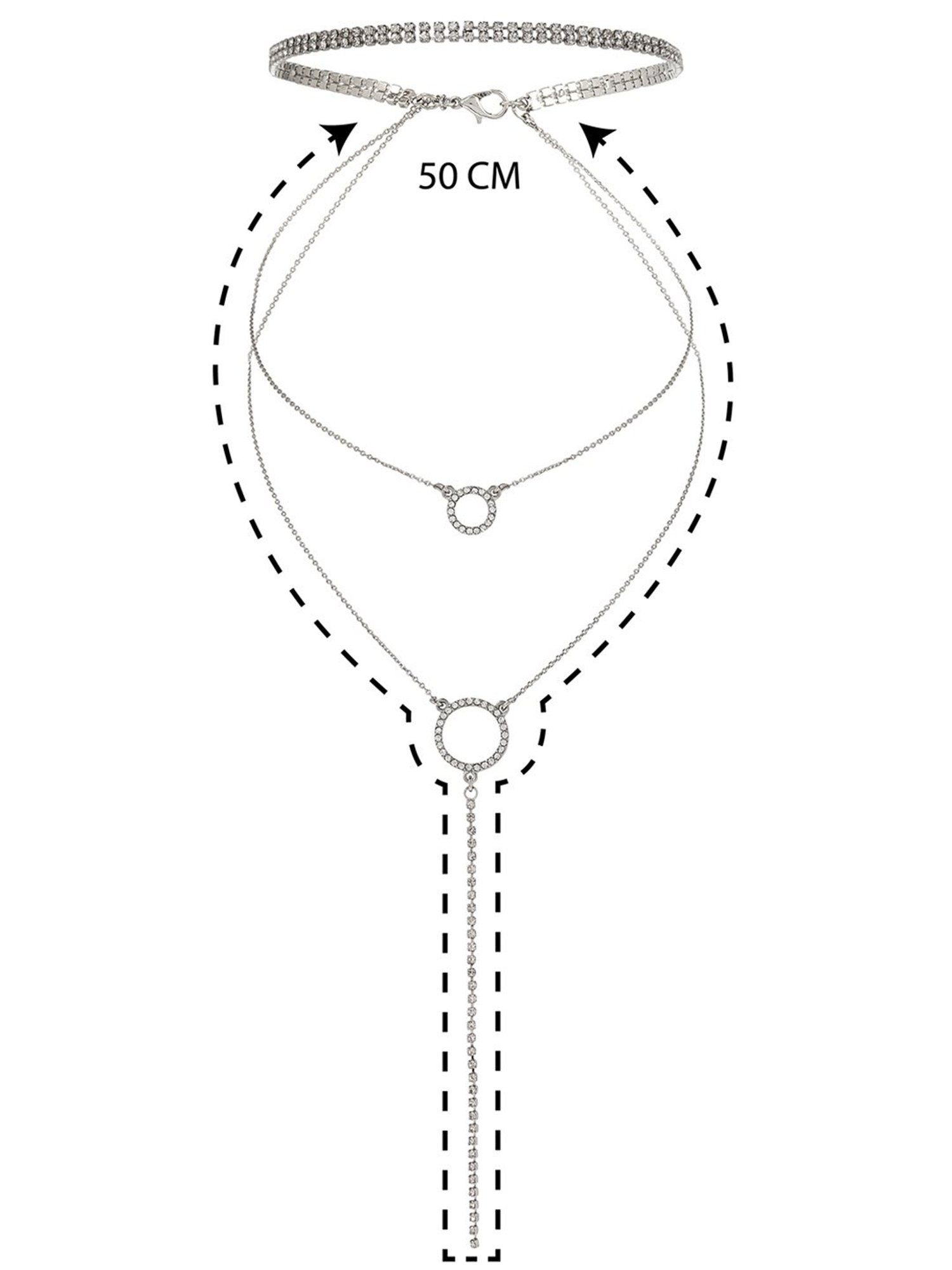 Accessorize London Cup Chain Choker Pack