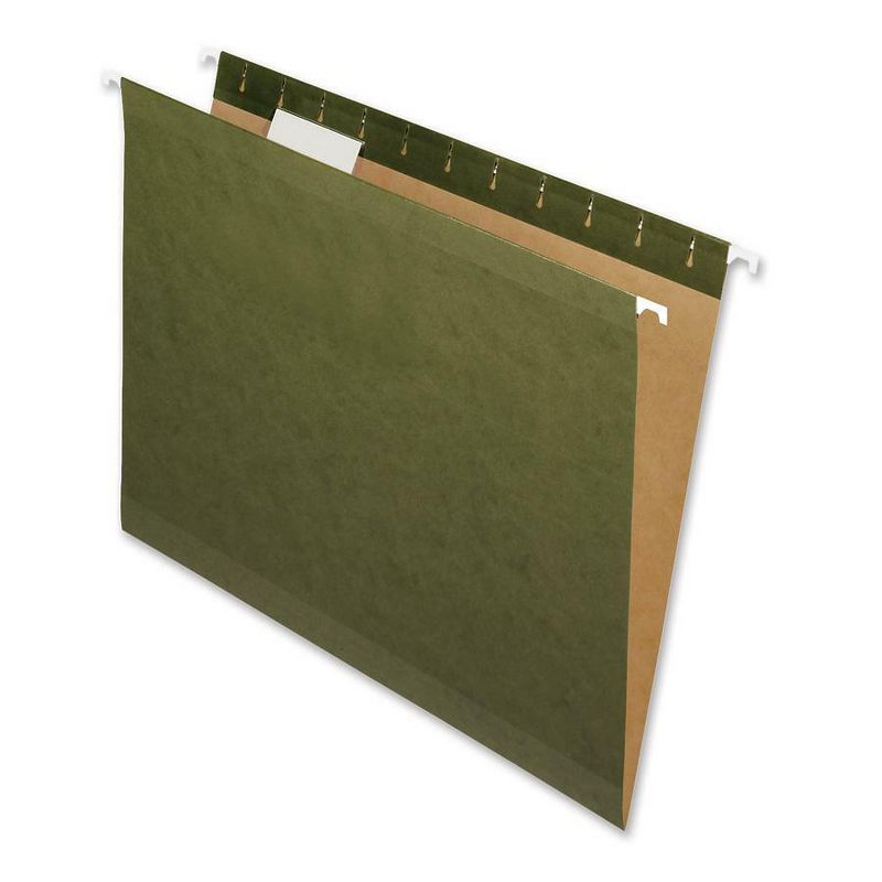 Nature Saver Hanging File Folders Recycled 1/5 Cut Letter 25/BX Green 08650