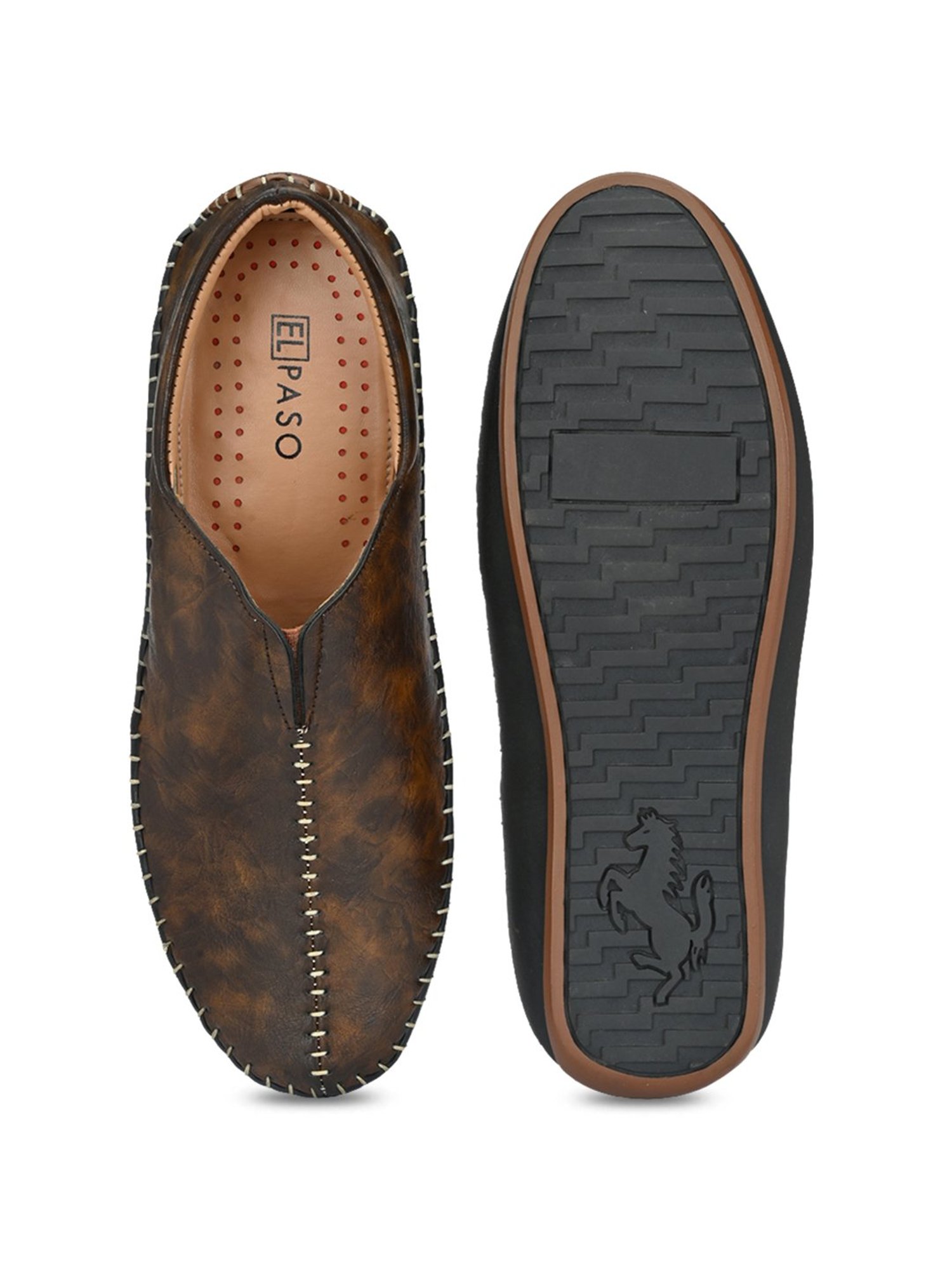 El Paso Brown Casual Slip-Ons